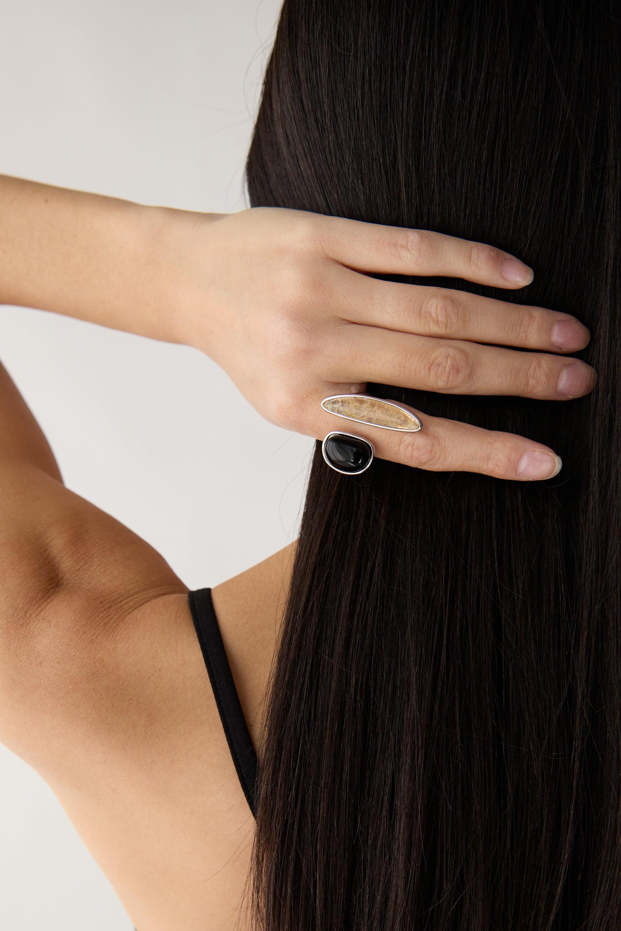 ABSTRACT STONE RING by OAK + FORT