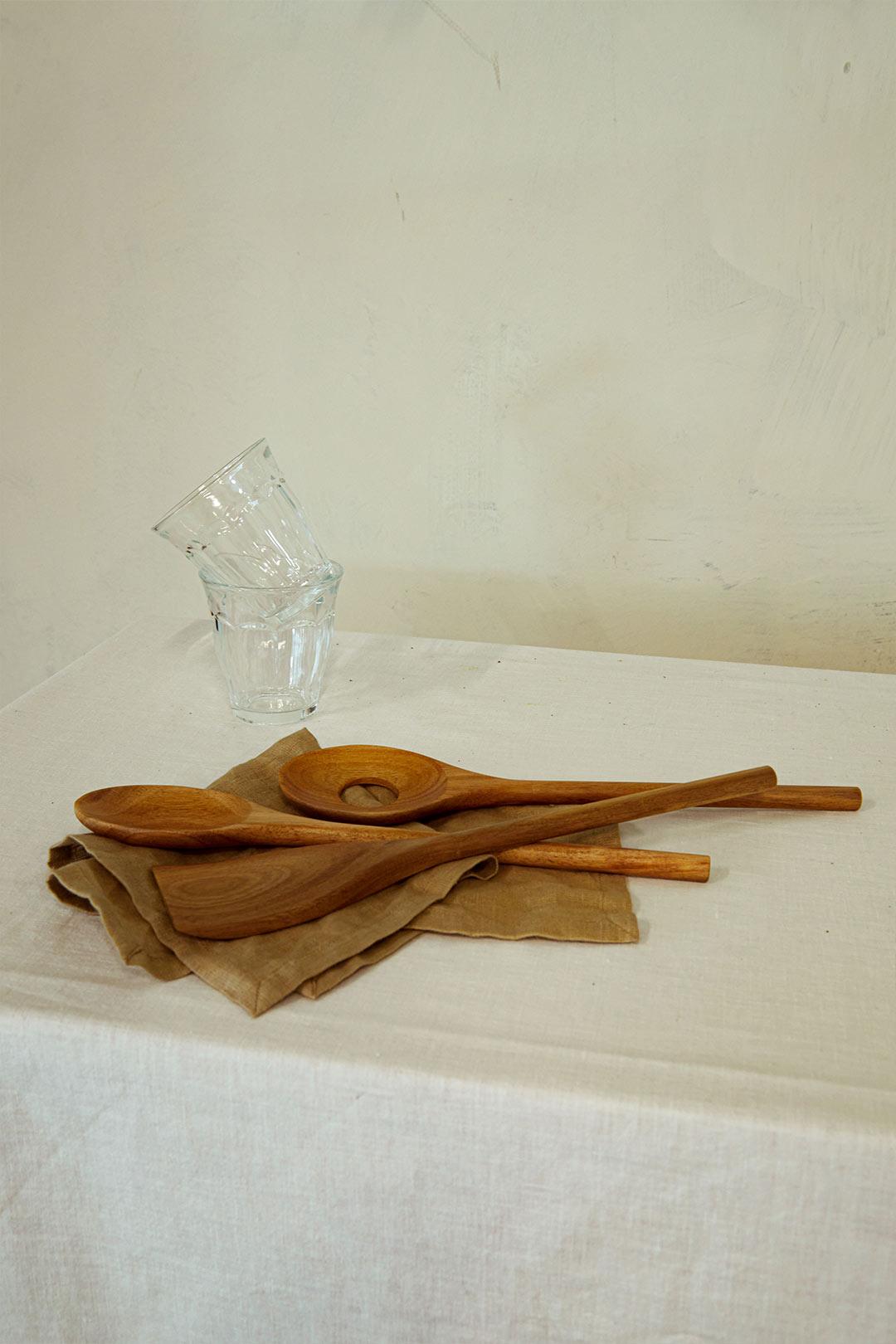 ACACIA UTENSILS, SET OF 3 by OAK + FORT