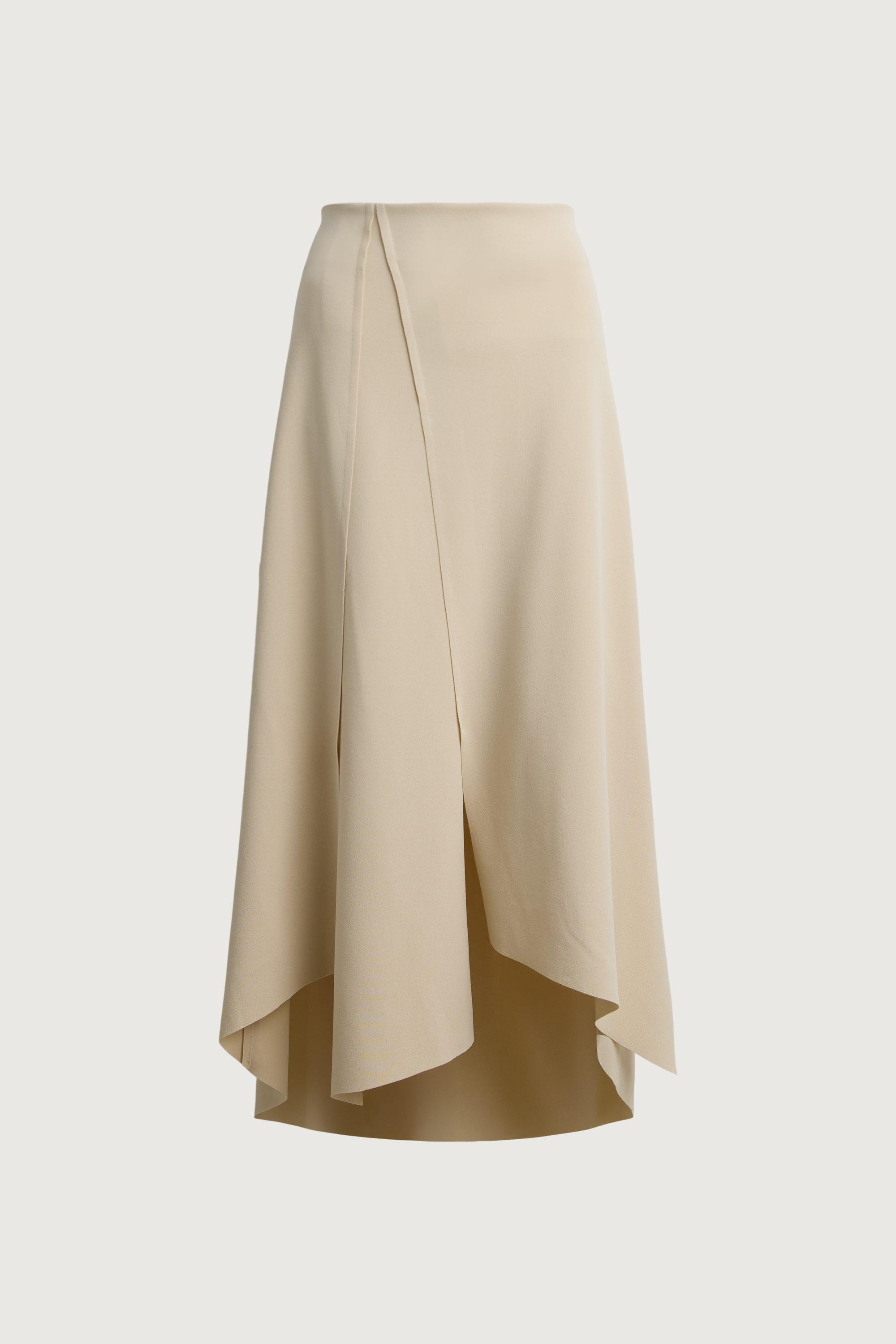 ASYMMETRICAL MIDI SKIRT by OAK + FORT