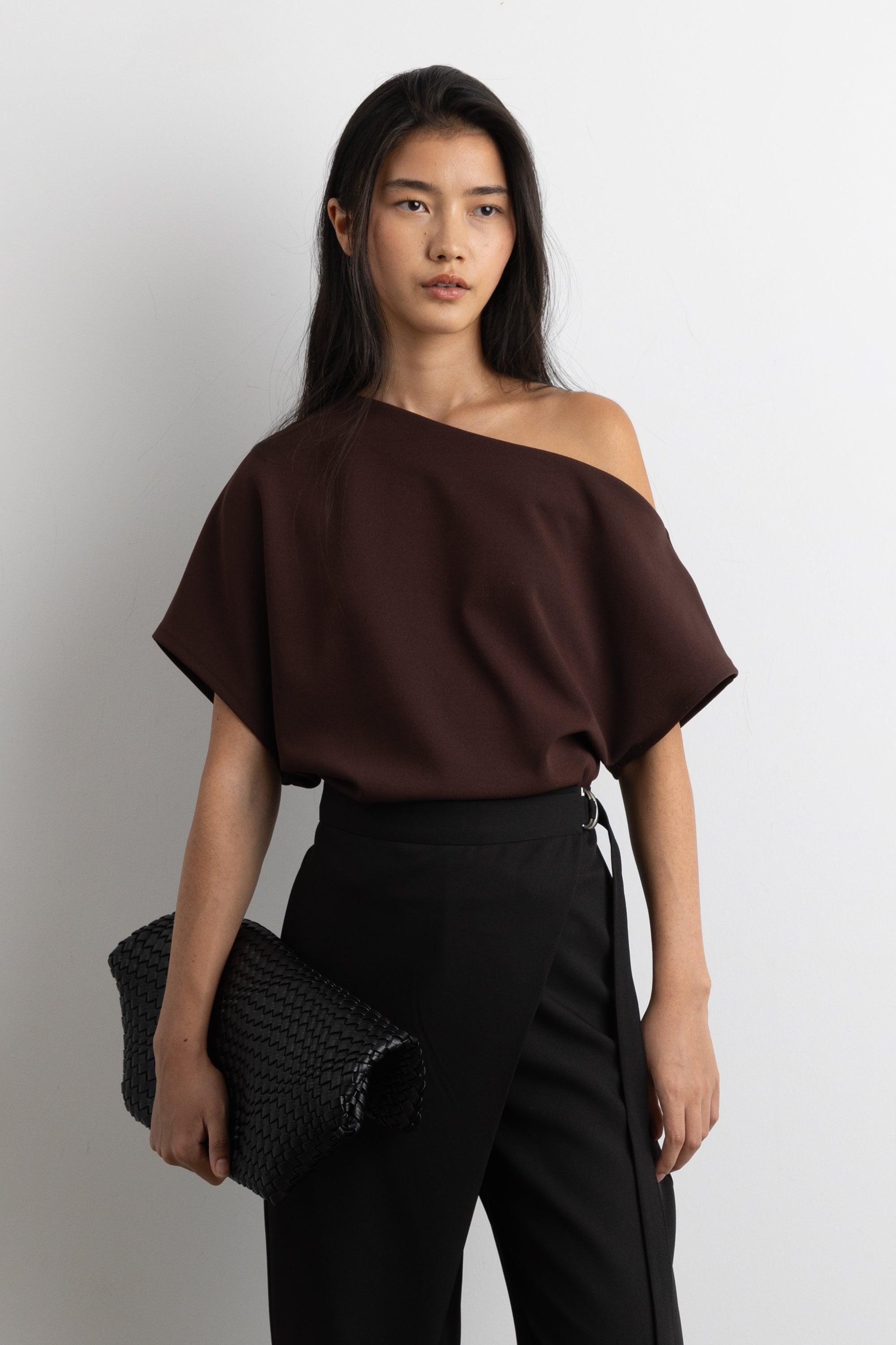 ASYMMETRICAL OFF SHOULDER TOP by OAK + FORT