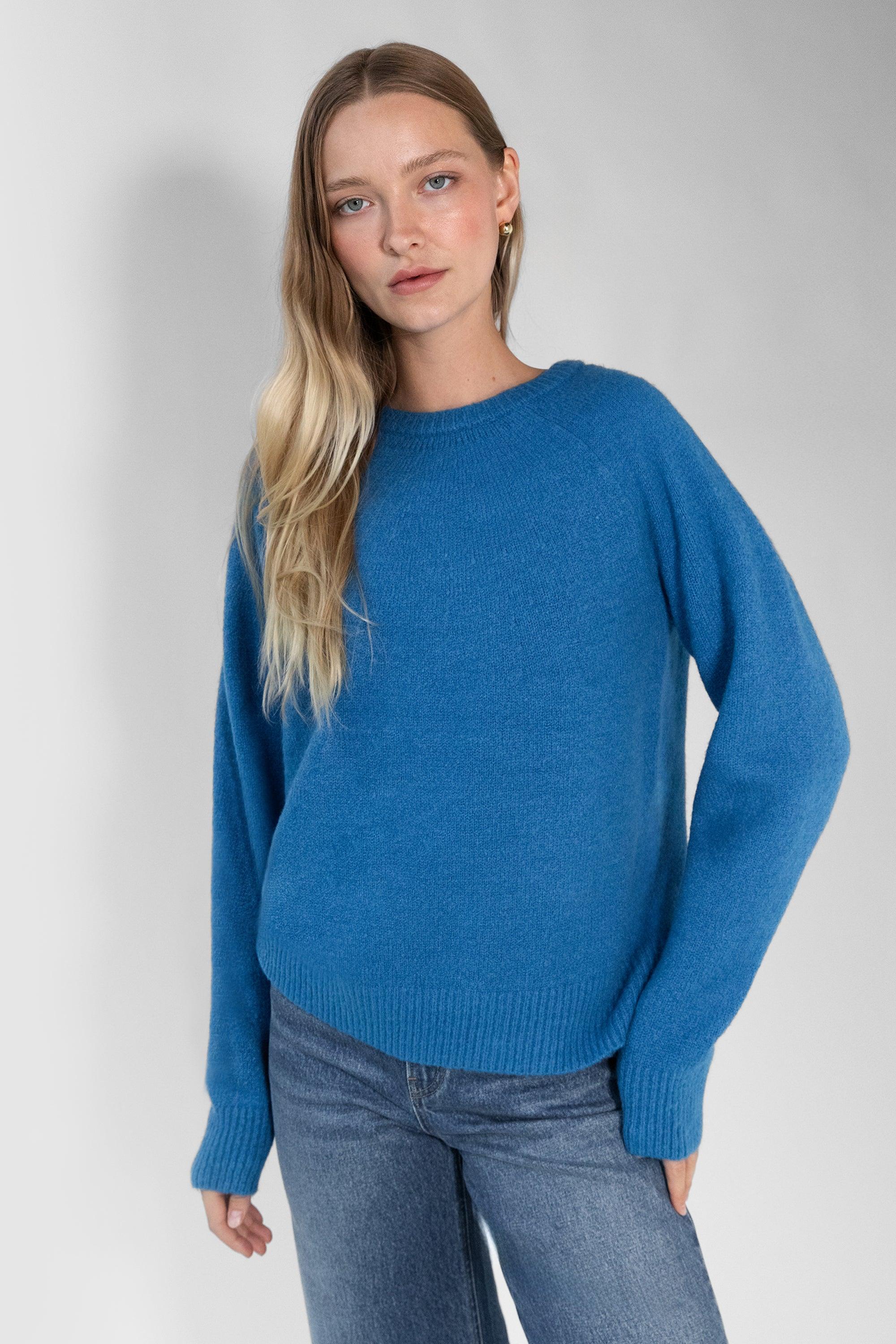 BLUE CREWNECK SWEATER by OAK + FORT