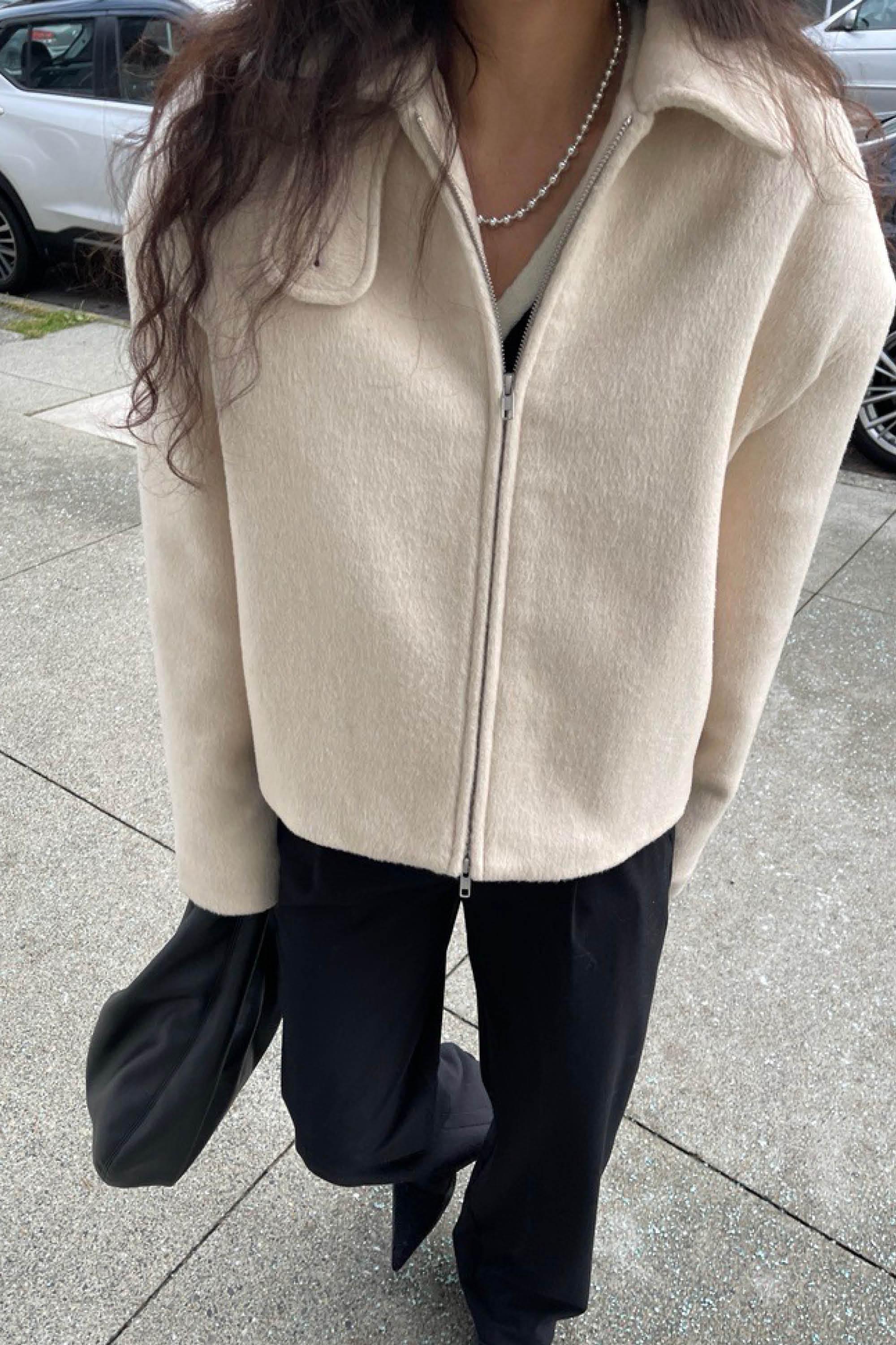 BOXY WOOL BLEND JACKET by OAK + FORT