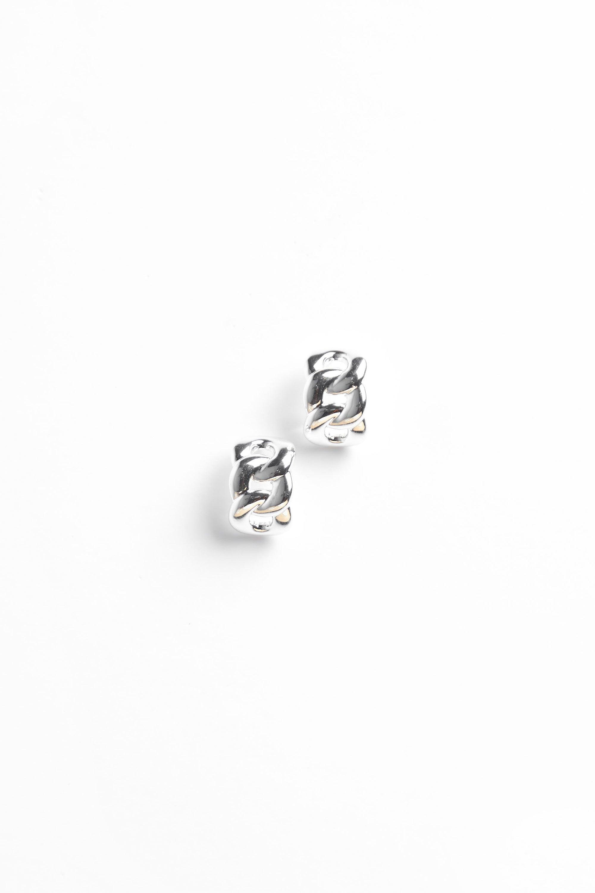 BRAIDED HALF HOOP EARRING by OAK + FORT