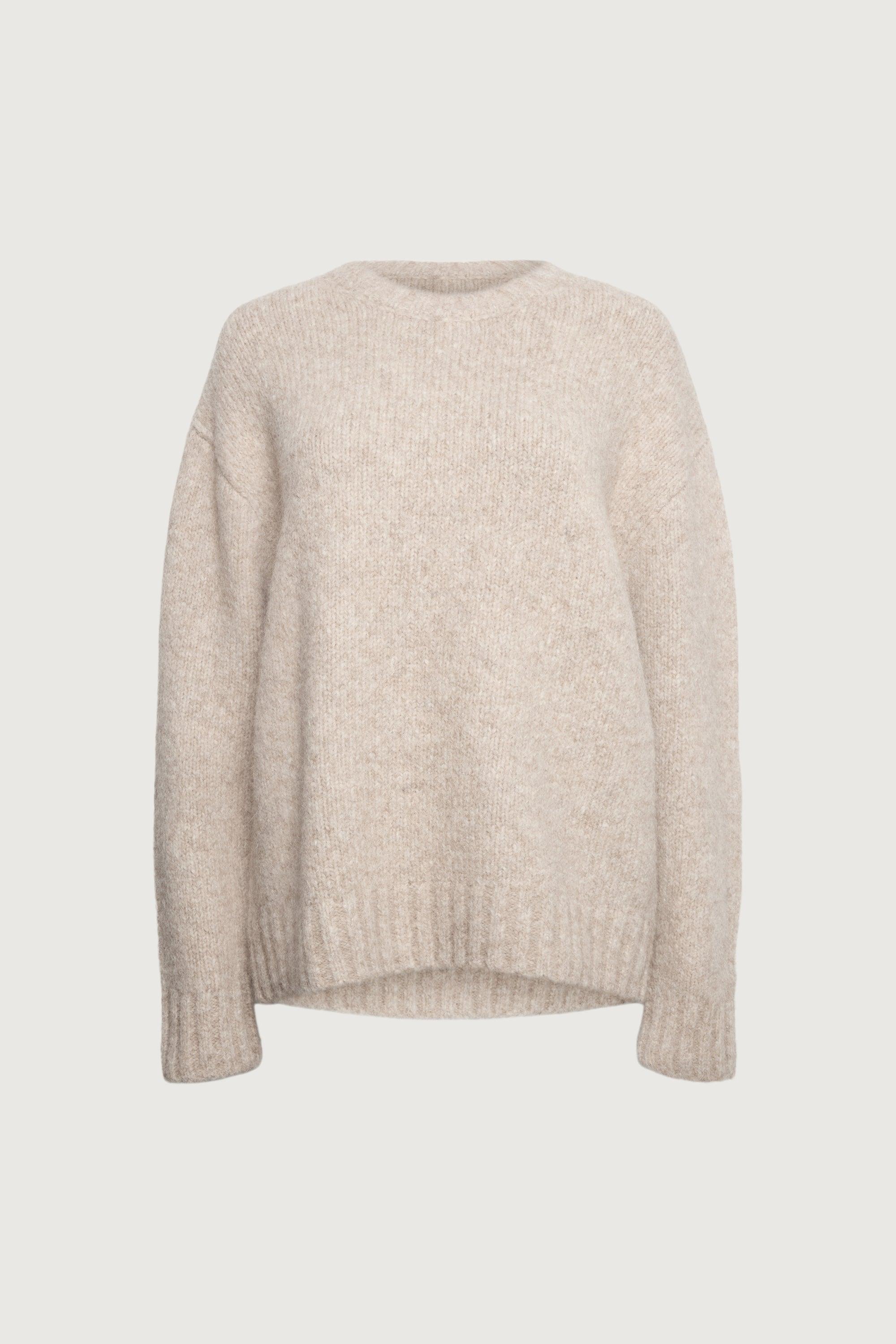 BRUSHED ALPACA OVERSIZED CREWNECK SWEATER by OAK + FORT