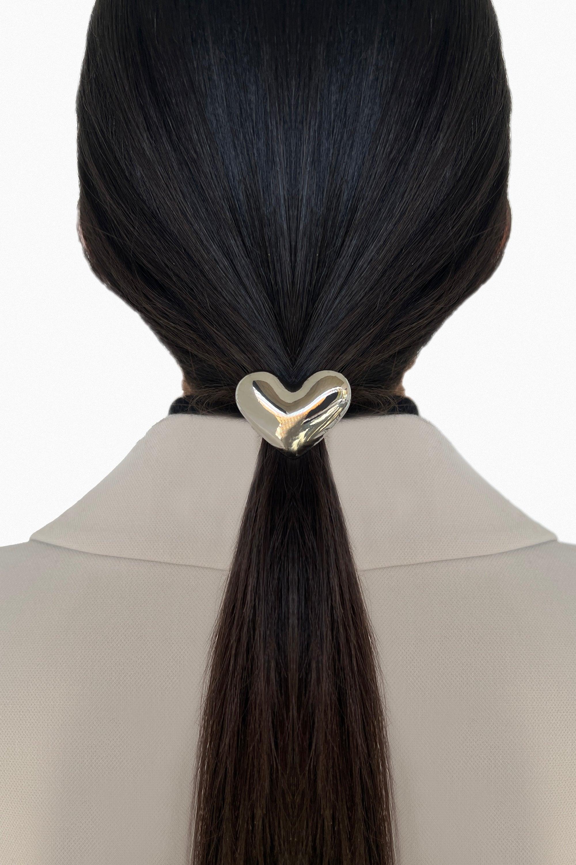 BUBBLE HEART PENDANT HAIR TIE by OAK + FORT