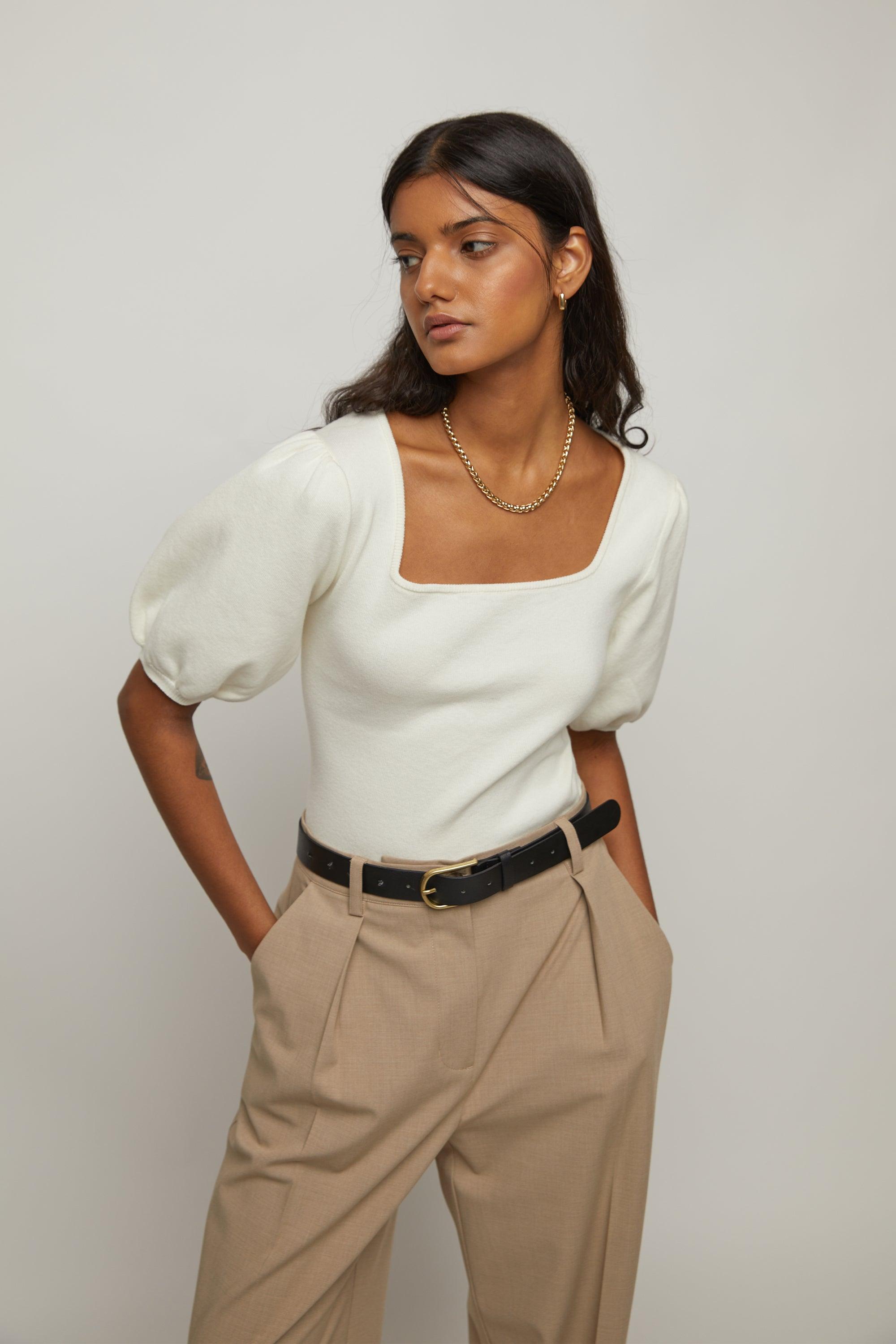 BUBBLE SLEEVE SWEATER by OAK + FORT