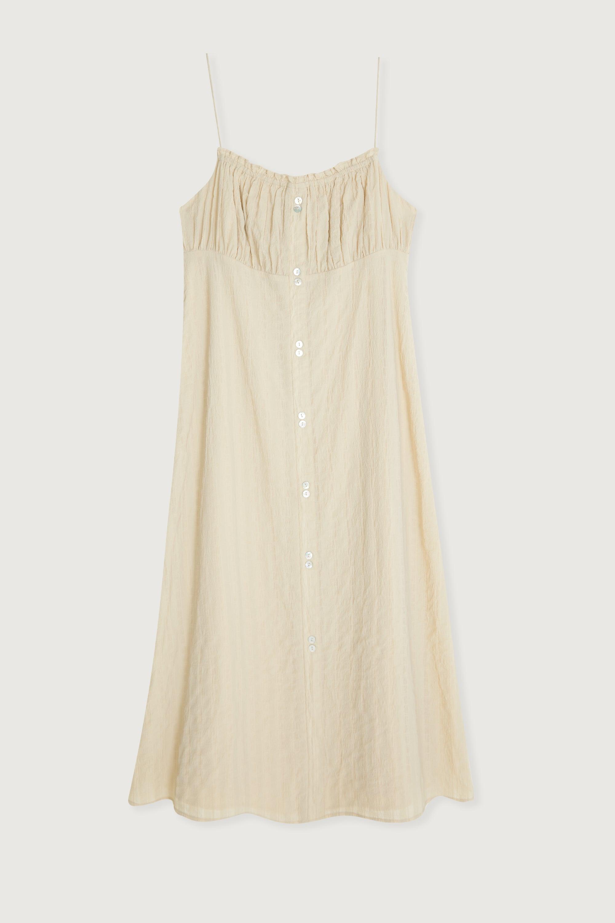 BUTTON FRONT MIDI DRESS by OAK + FORT