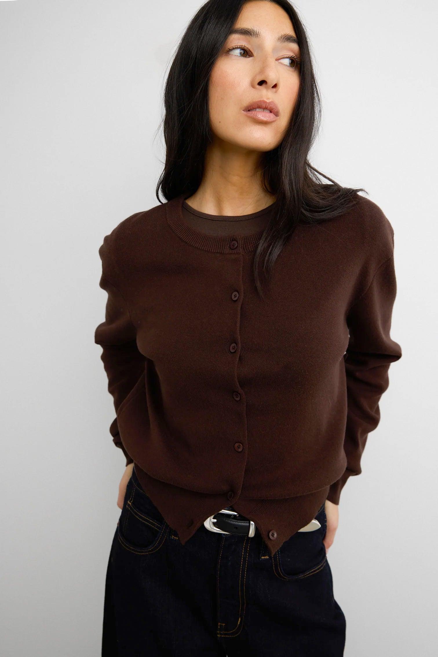 BUTTON UP CARDIGAN by OAK + FORT