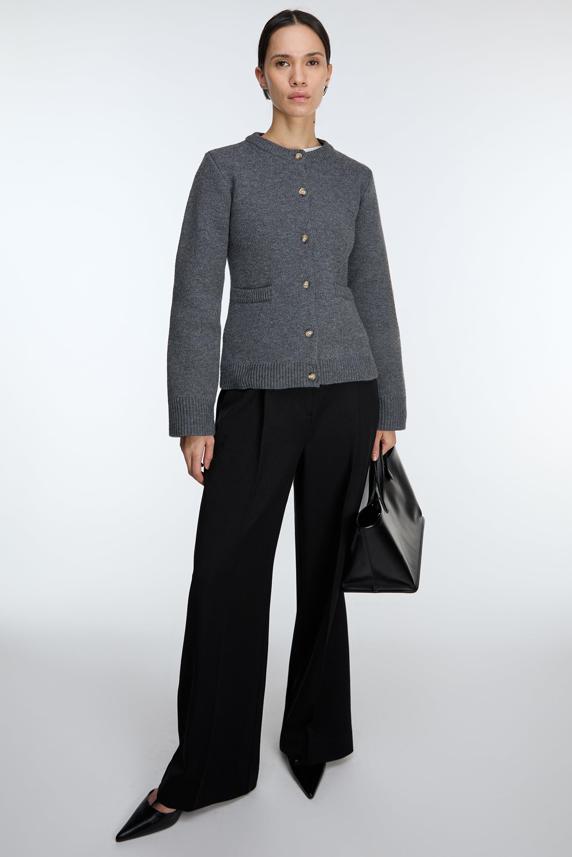 BUTTON UP CARDIGAN WITH POCKETS by OAK + FORT