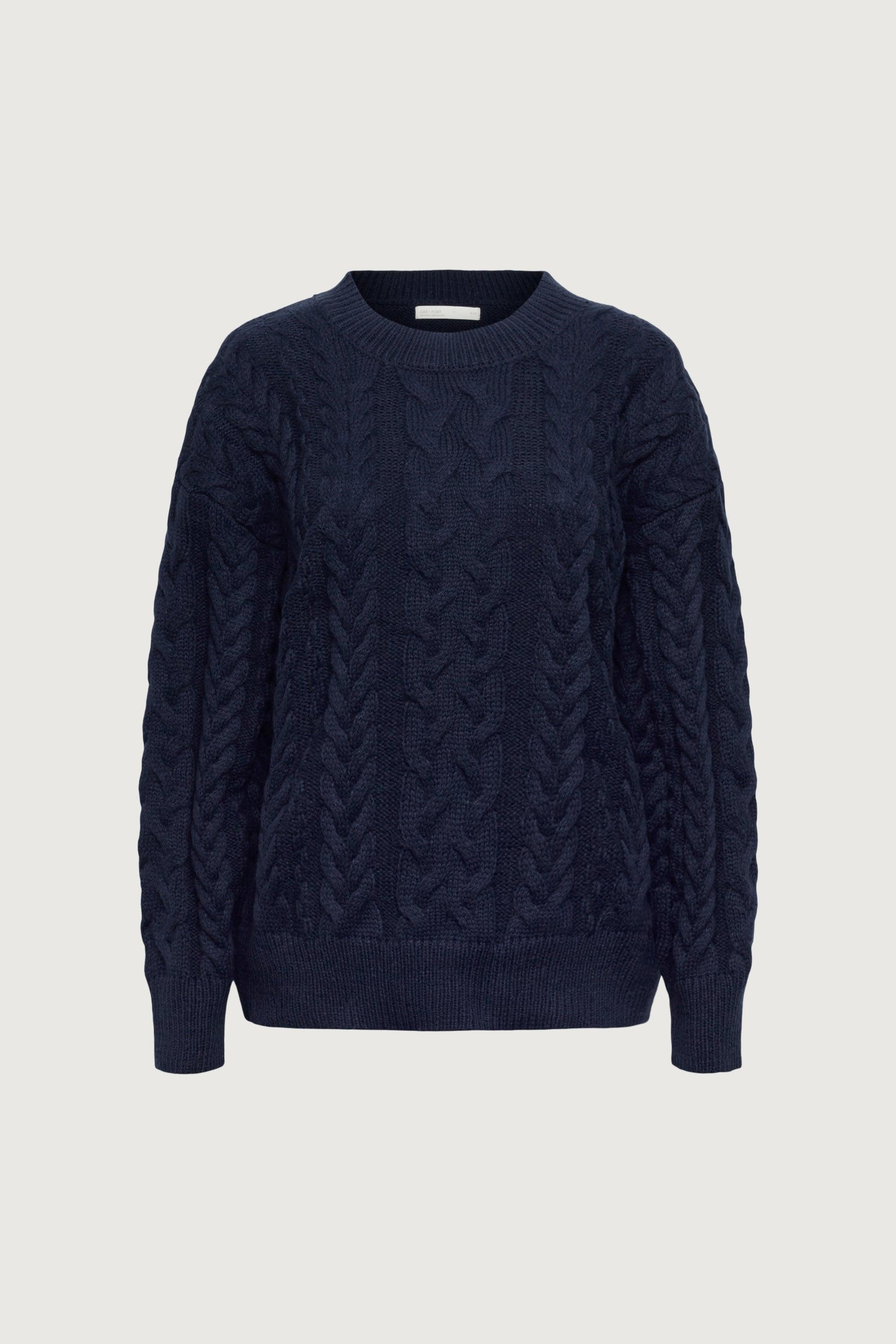 CABLE KNIT CREWNECK SWEATER by OAK + FORT