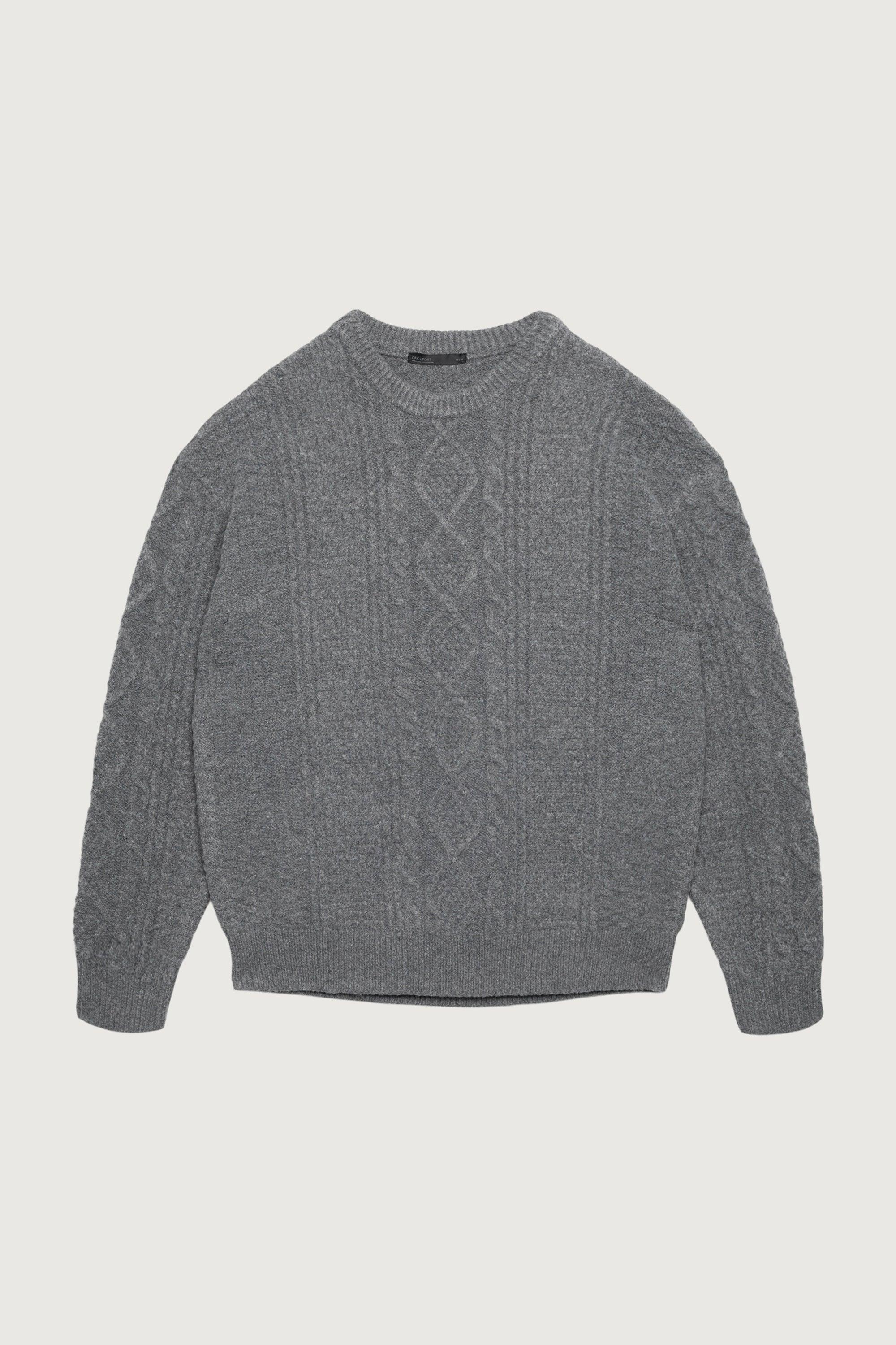 CABLE KNIT CREWNECK SWEATER by OAK + FORT