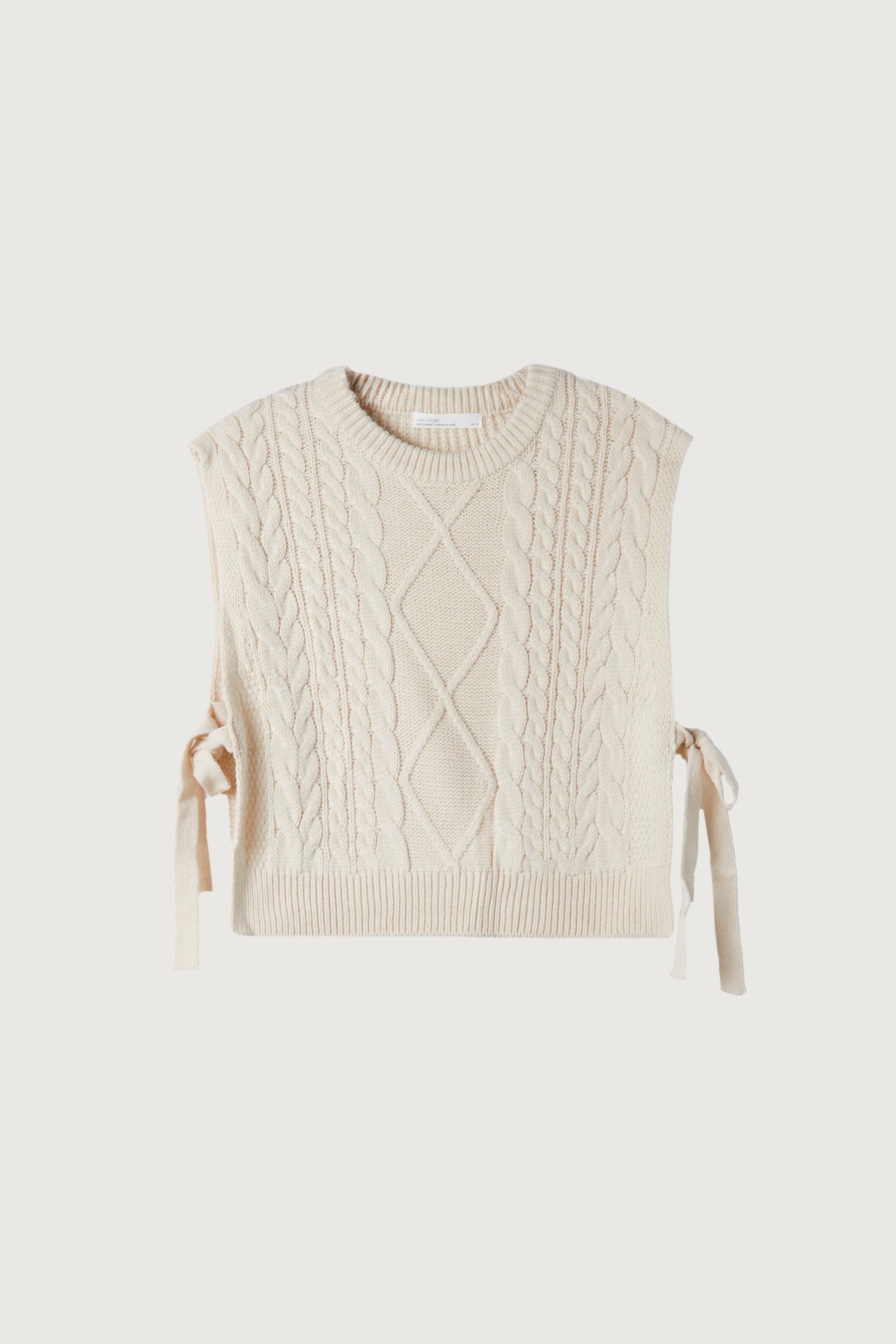CABLE KNIT SWEATER VEST by OAK + FORT