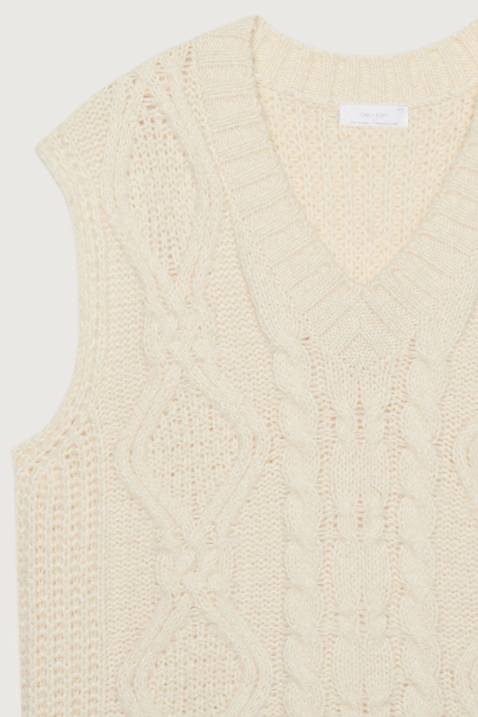 CABLE KNIT VEST by OAK + FORT