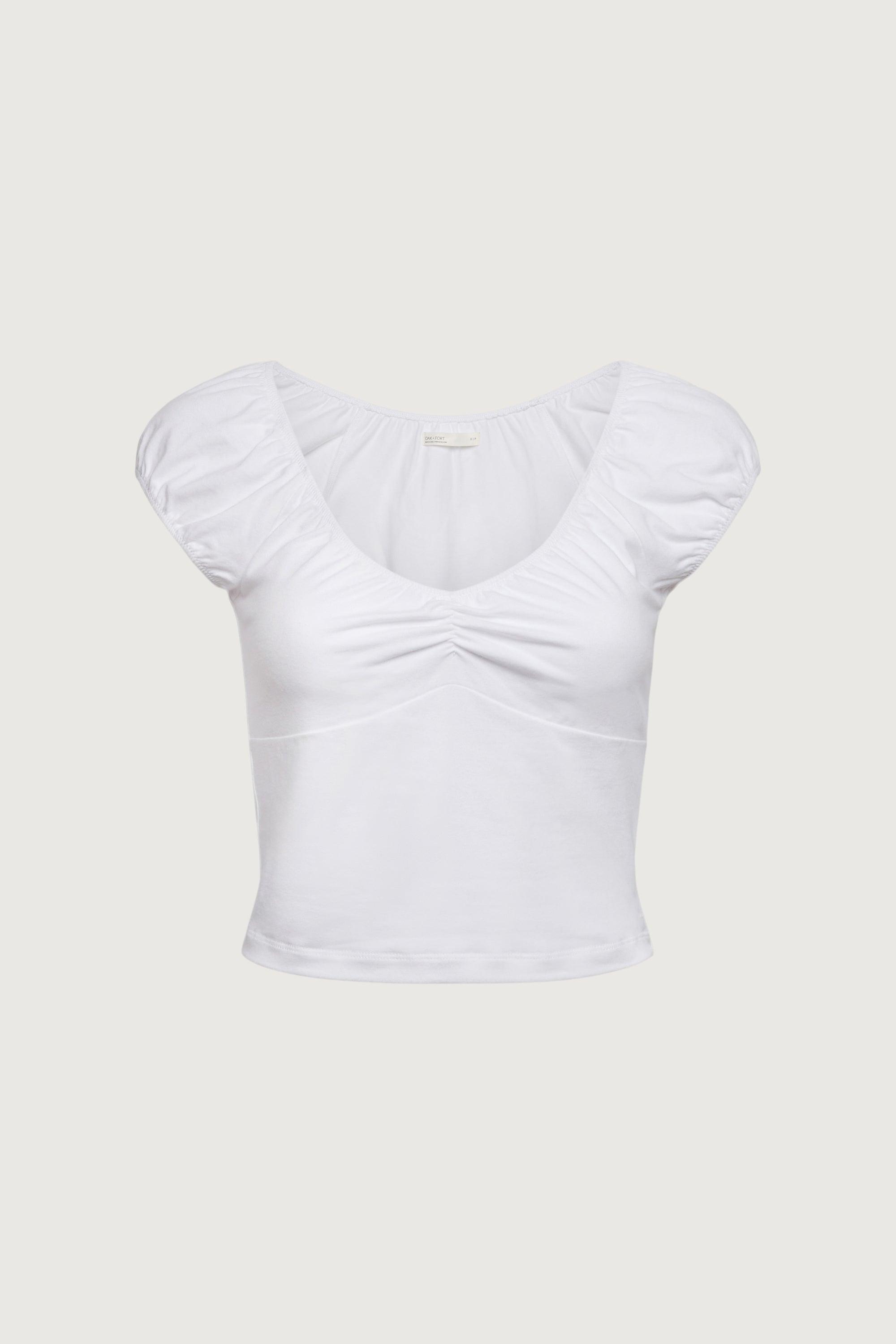 CAP SLEEVE CROPPED TOP by OAK + FORT
