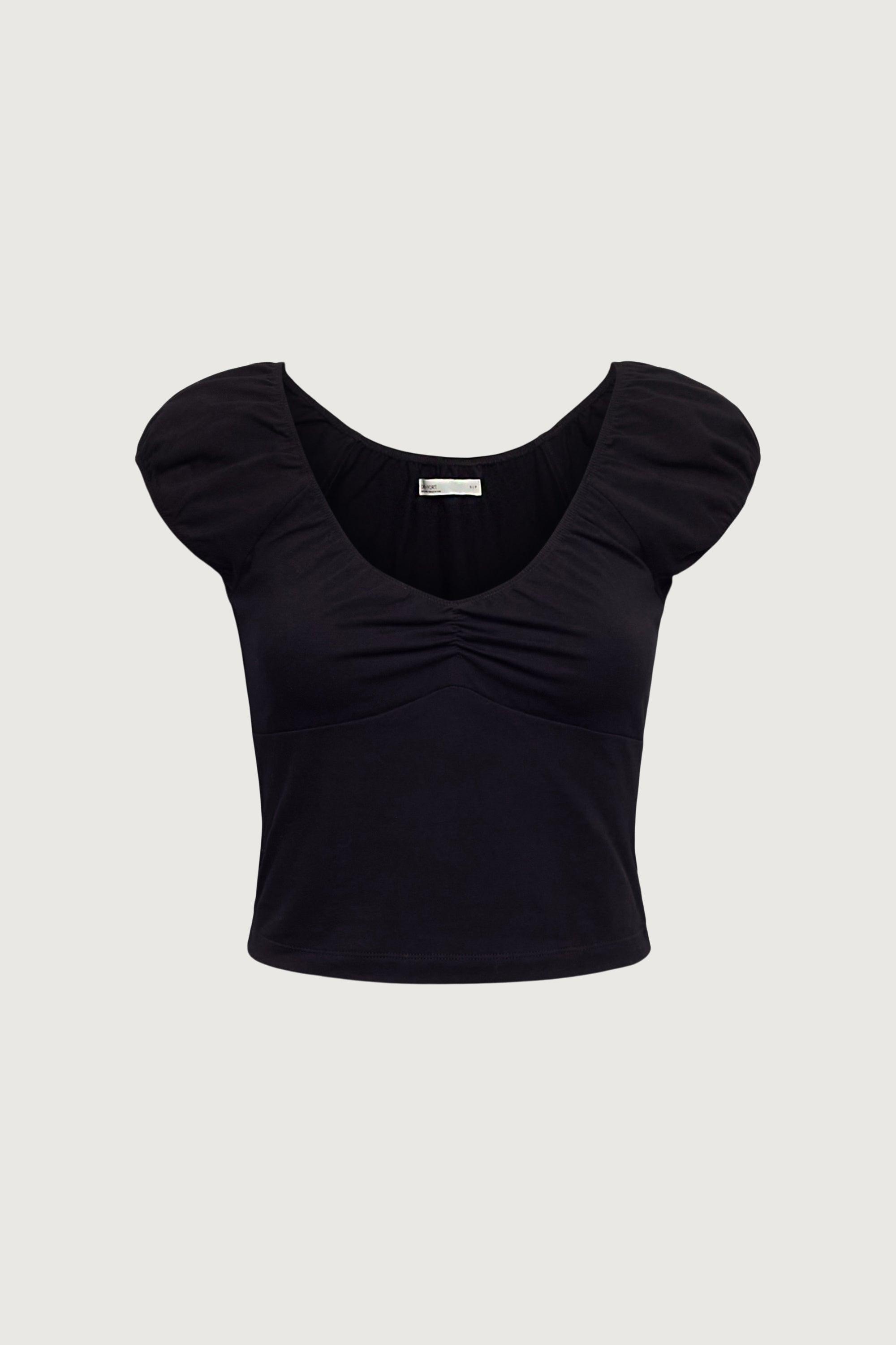 CAP SLEEVE CROPPED TOP by OAK + FORT