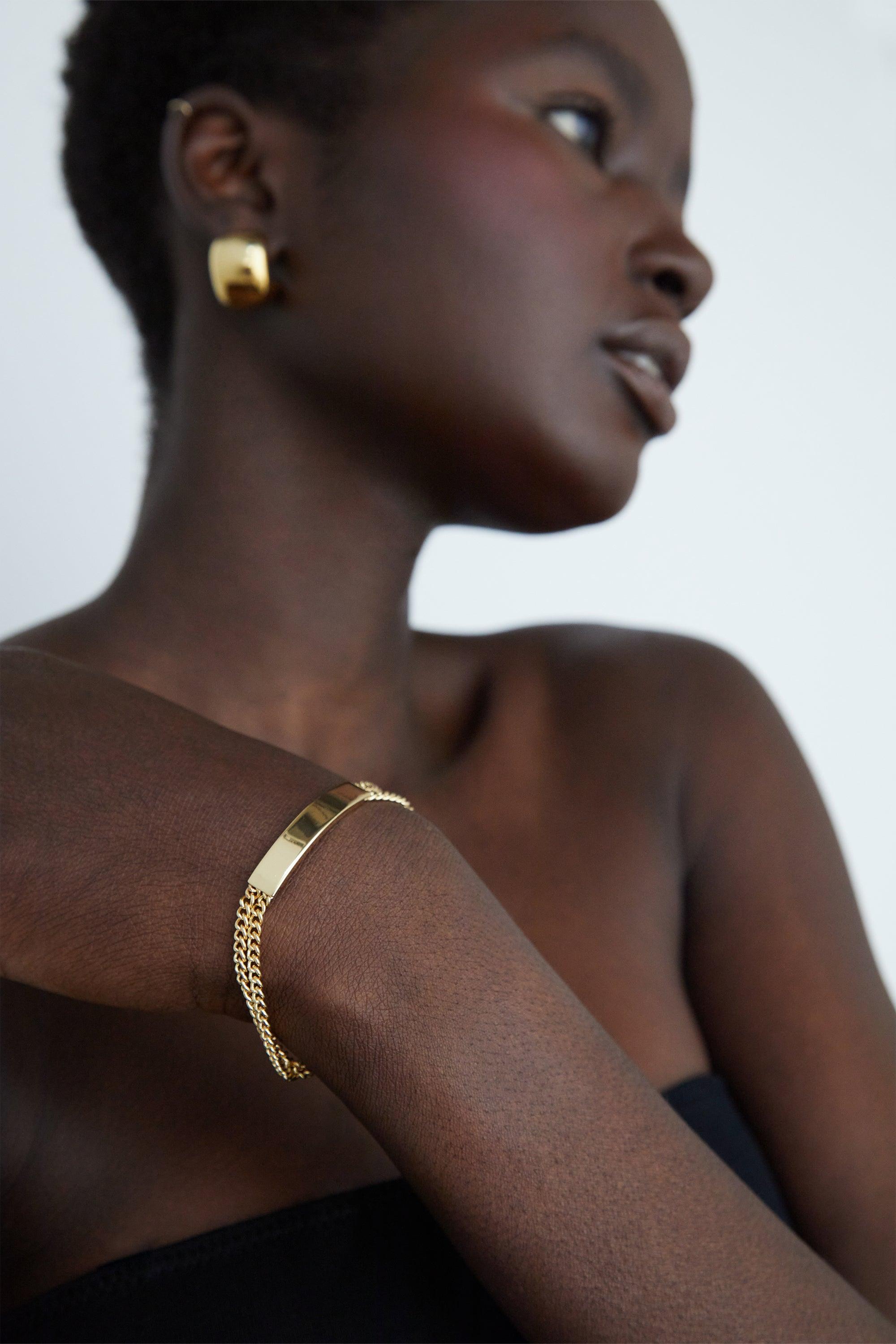 CHAIN BRACELET WITH BAR by OAK + FORT