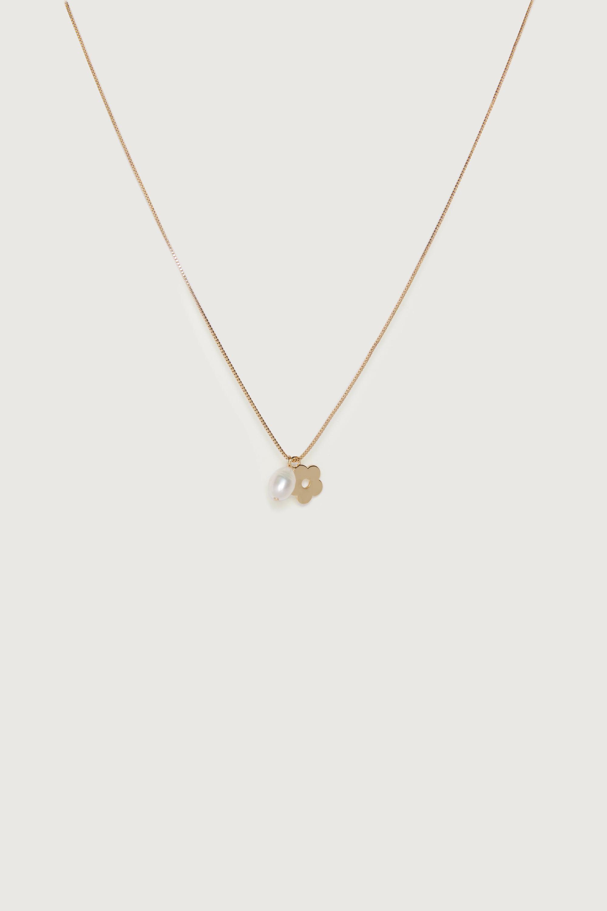 CHARM & PEARL NECKLACE by OAK + FORT