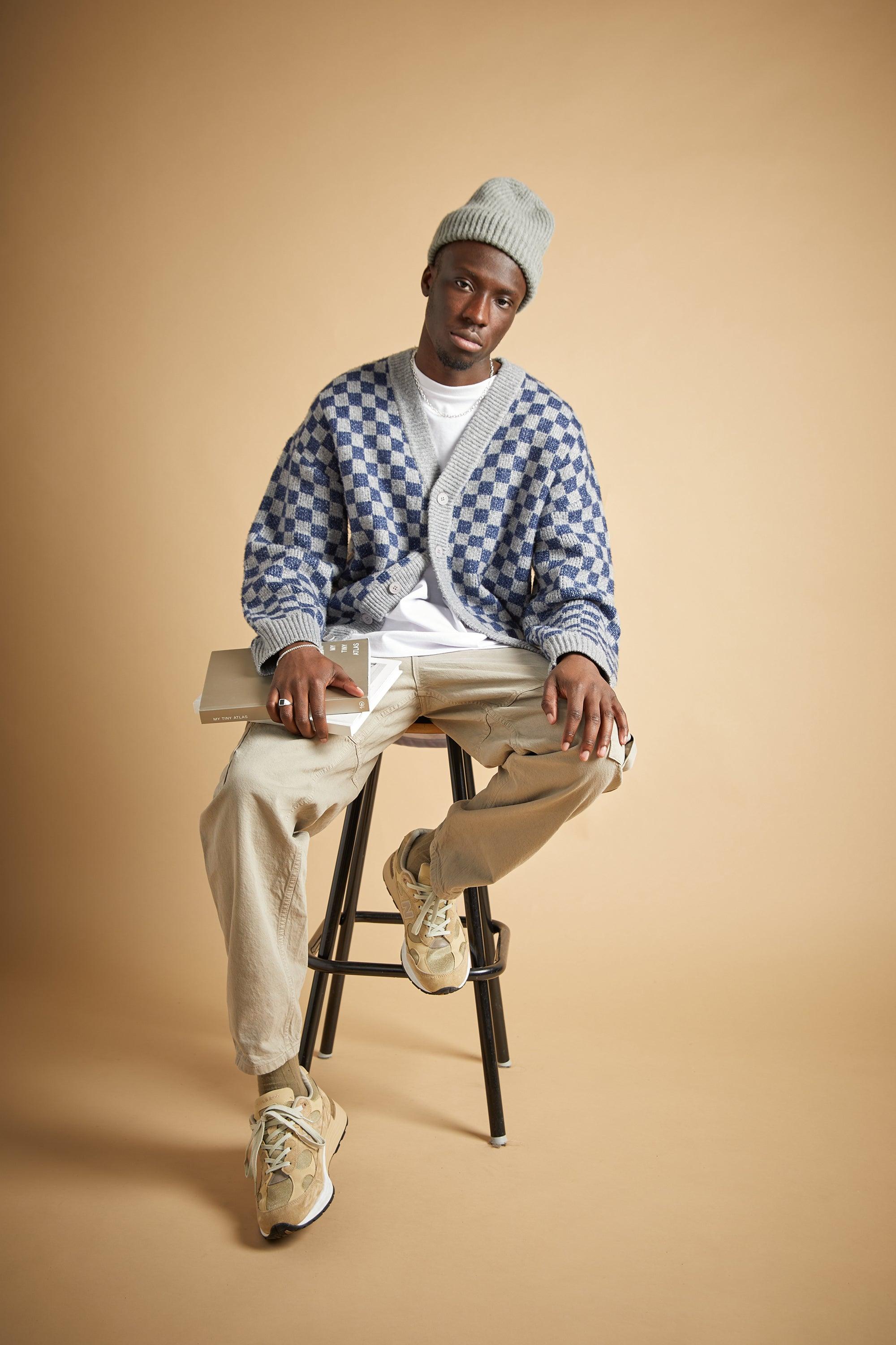 CHECKERED CARDIGAN by OAK + FORT