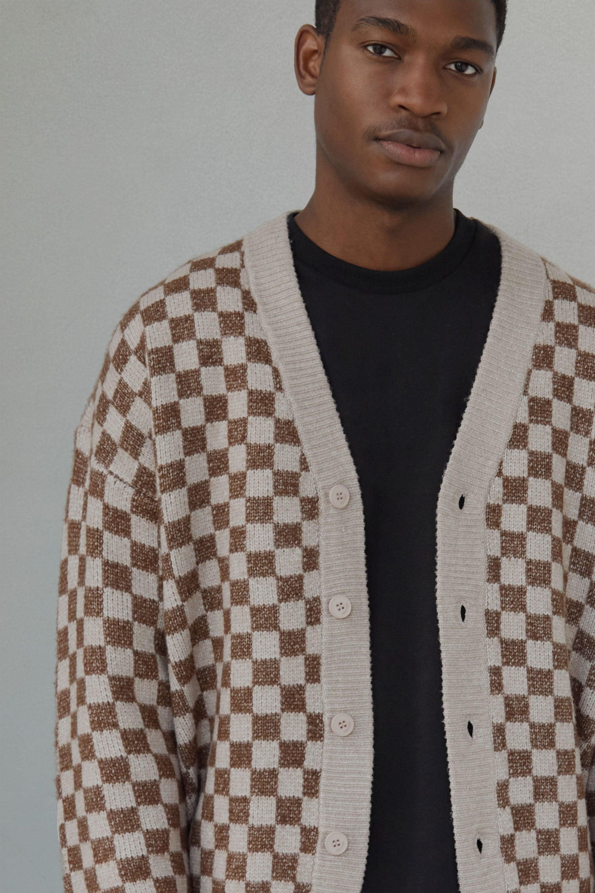 CHECKERED CARDIGAN by OAK + FORT