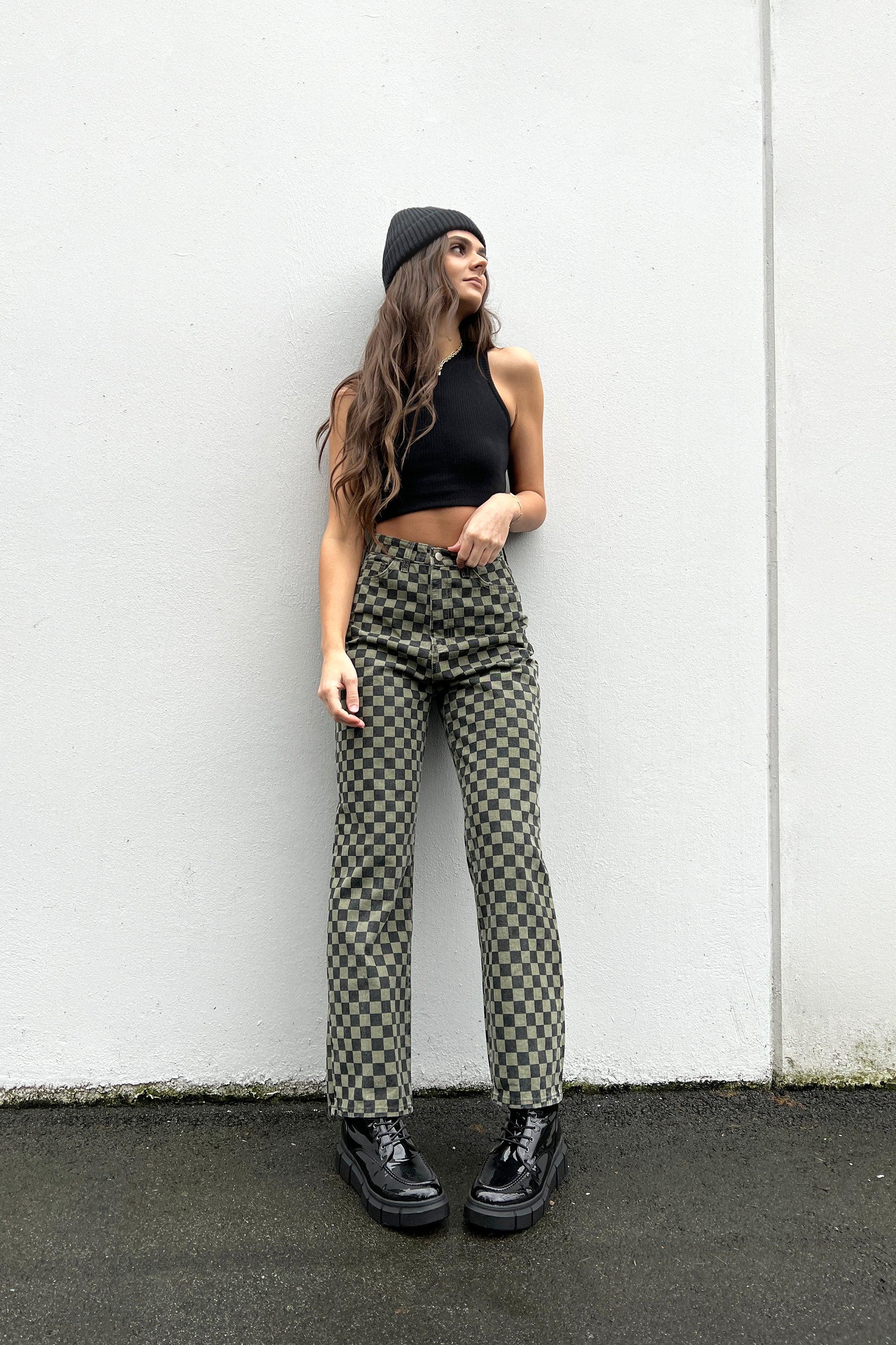CHECKERED JEANS by OAK + FORT
