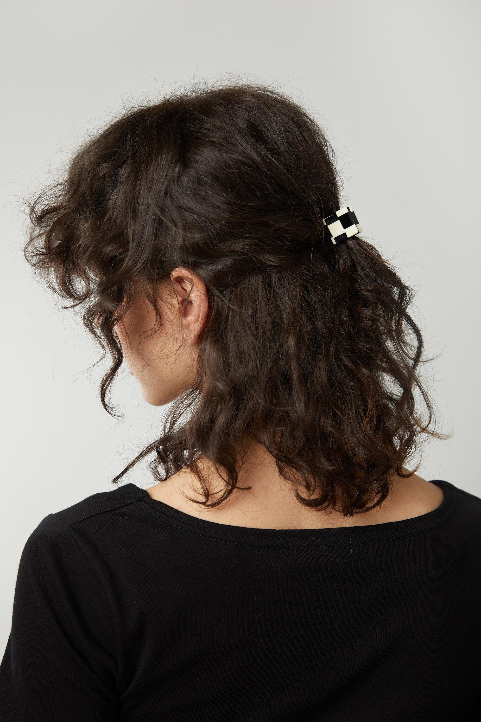 CHECKERED MINI HAIR CLIP by OAK + FORT