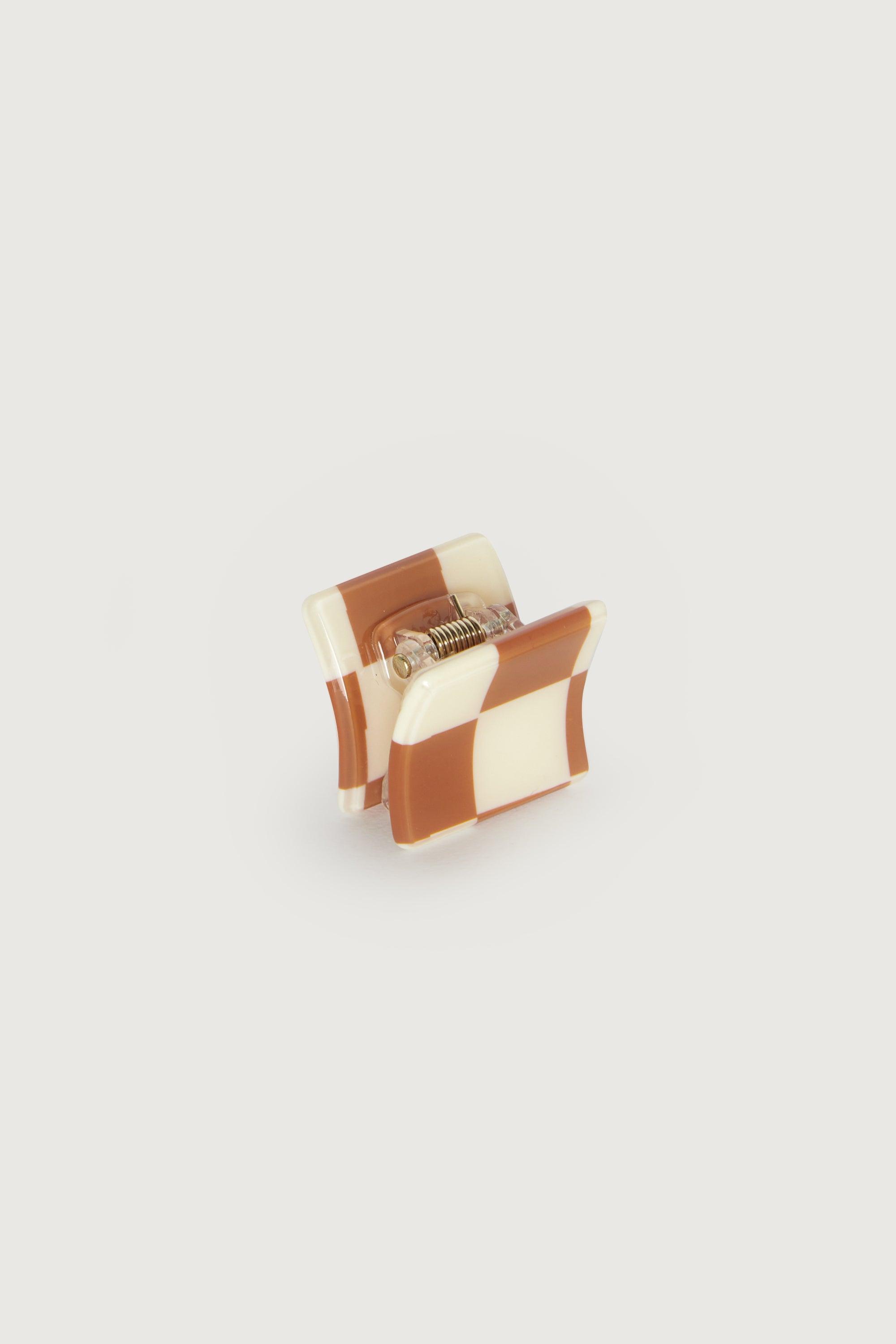 CHECKERED MINI HAIR CLIP by OAK + FORT