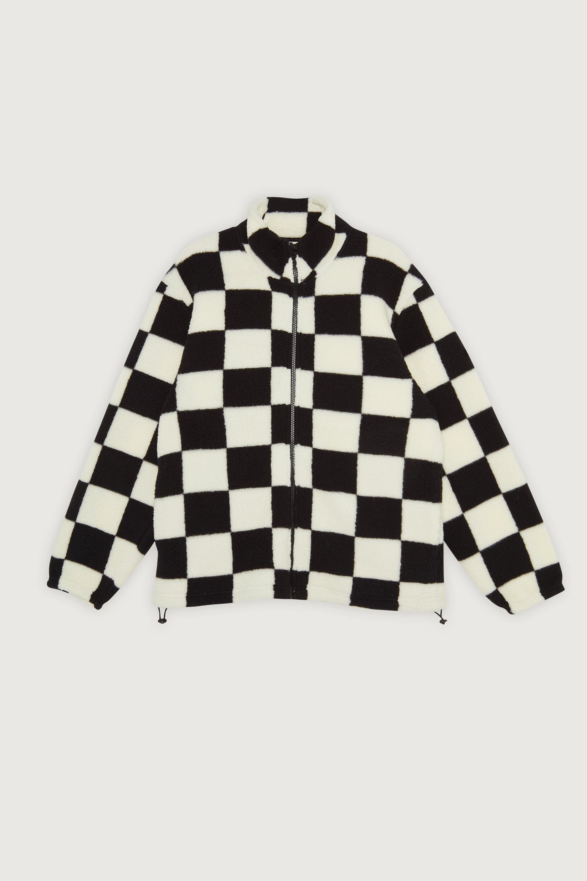 CHECKERED SHERPA ZIP-UP by OAK + FORT
