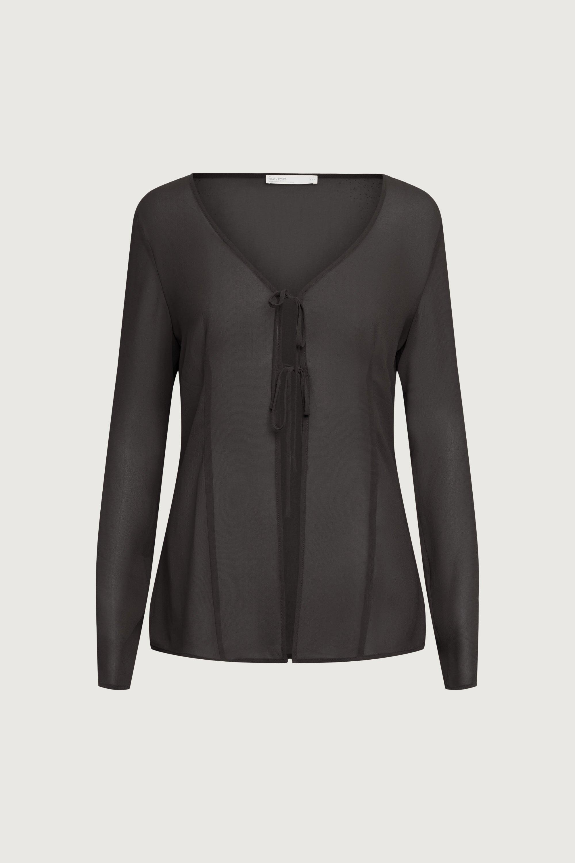 CHIFFON TIE FRONT BLOUSE by OAK + FORT