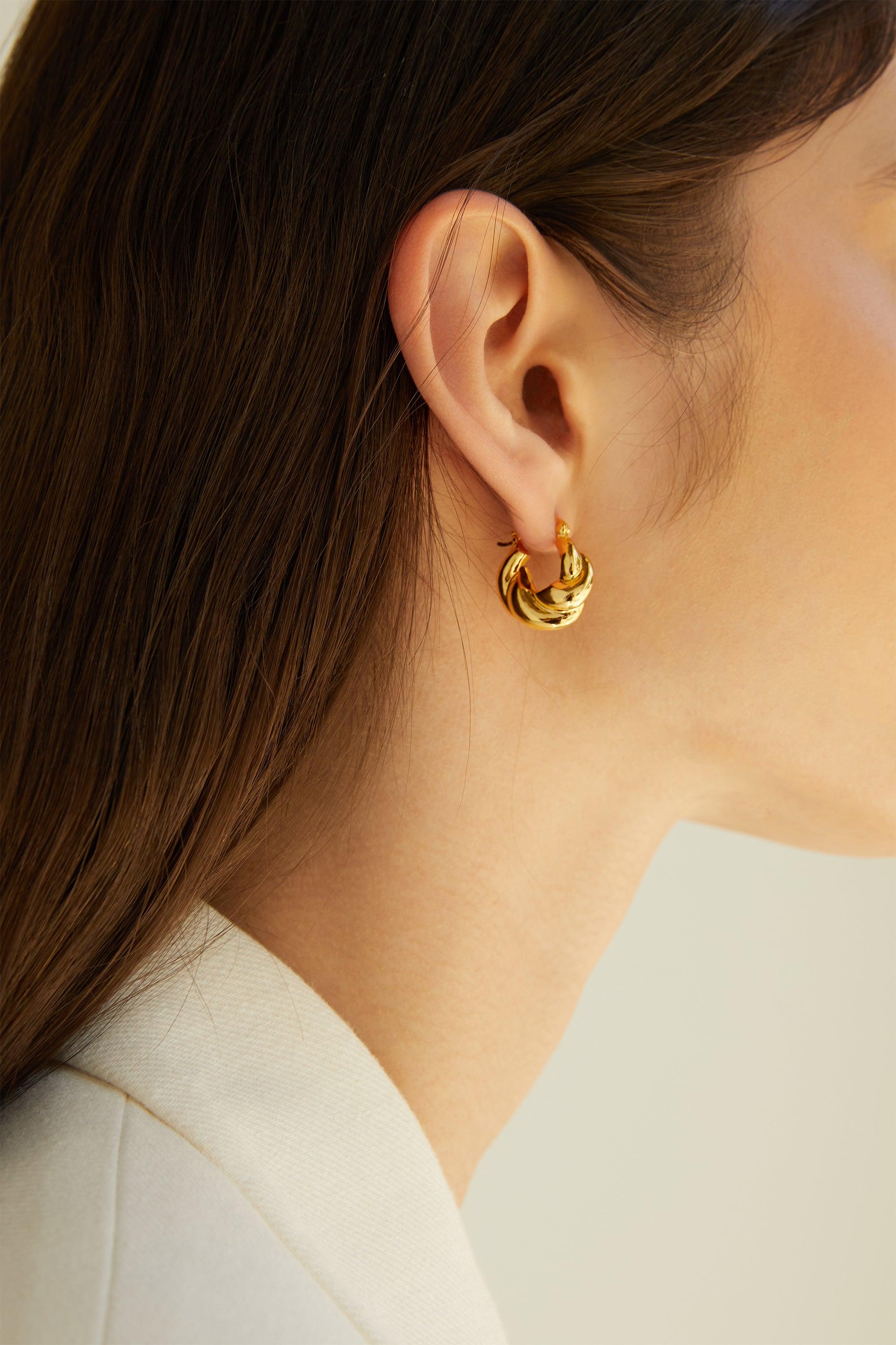 CHUNKY TWISTED HOOPS by OAK + FORT