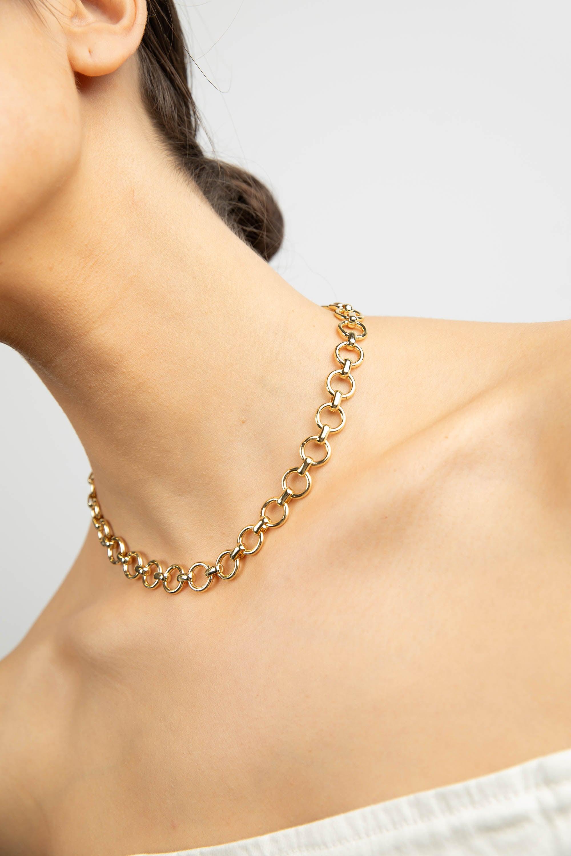 CIRCLE CHAIN NECKLACE by OAK + FORT