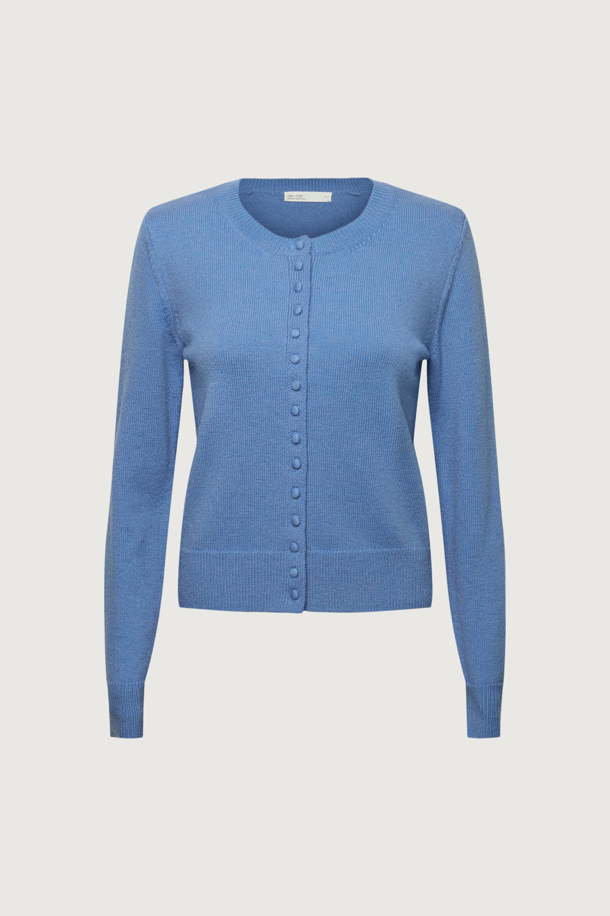 CLASSIC FIT CARDIGAN WITH COVERED BUTTONS by OAK + FORT