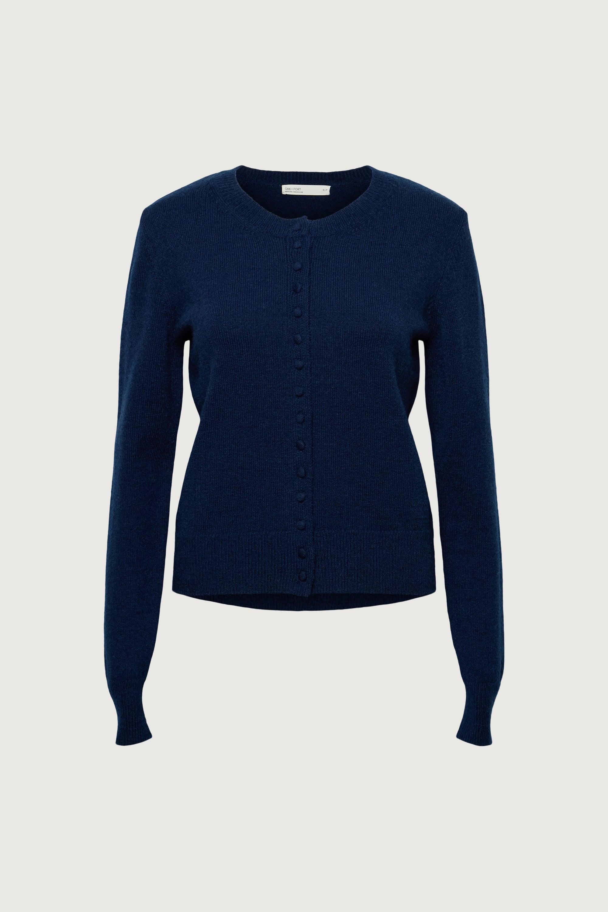 CLASSIC FIT CARDIGAN WITH COVERED BUTTONS by OAK + FORT