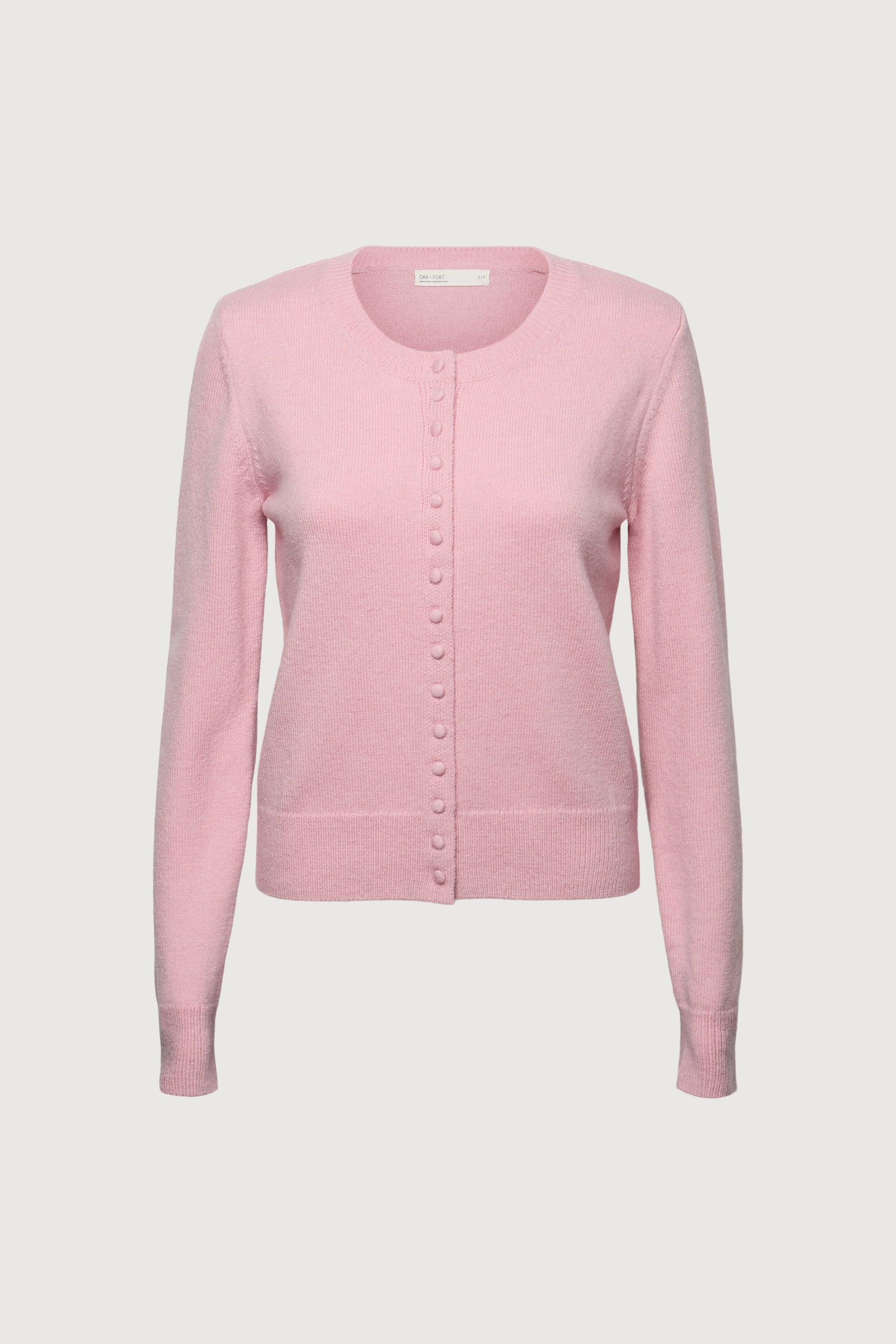 CLASSIC FIT CARDIGAN WITH COVERED BUTTONS by OAK + FORT
