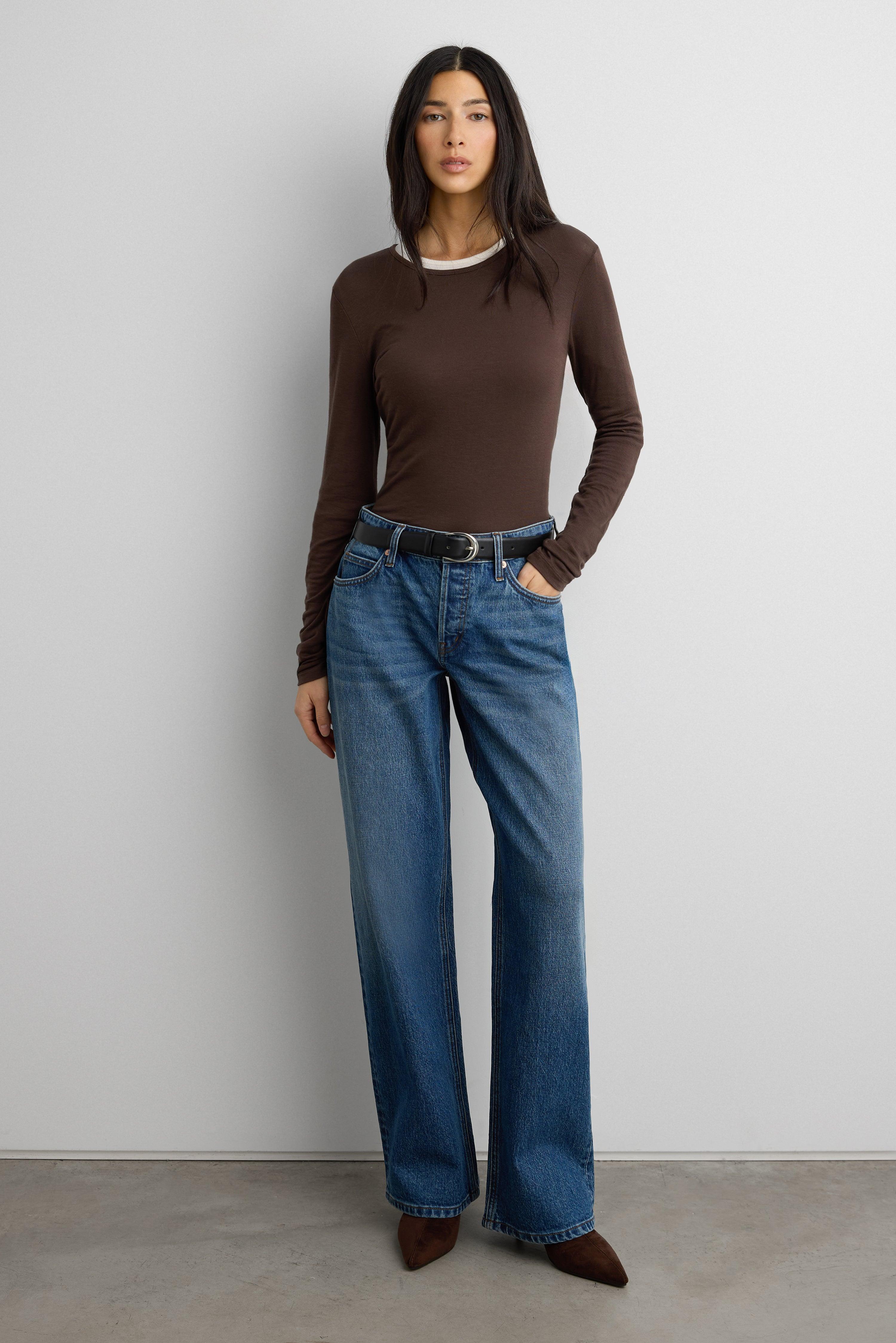 CLASSIC TENCEL LONG SLEEVE TOP by OAK + FORT