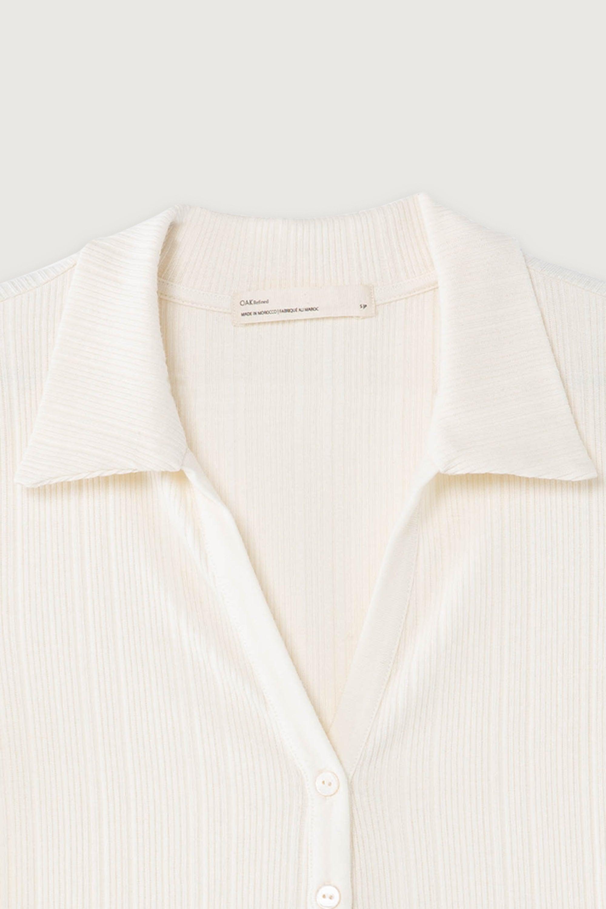 COLLARED BUTTON FRONT TOP by OAK + FORT