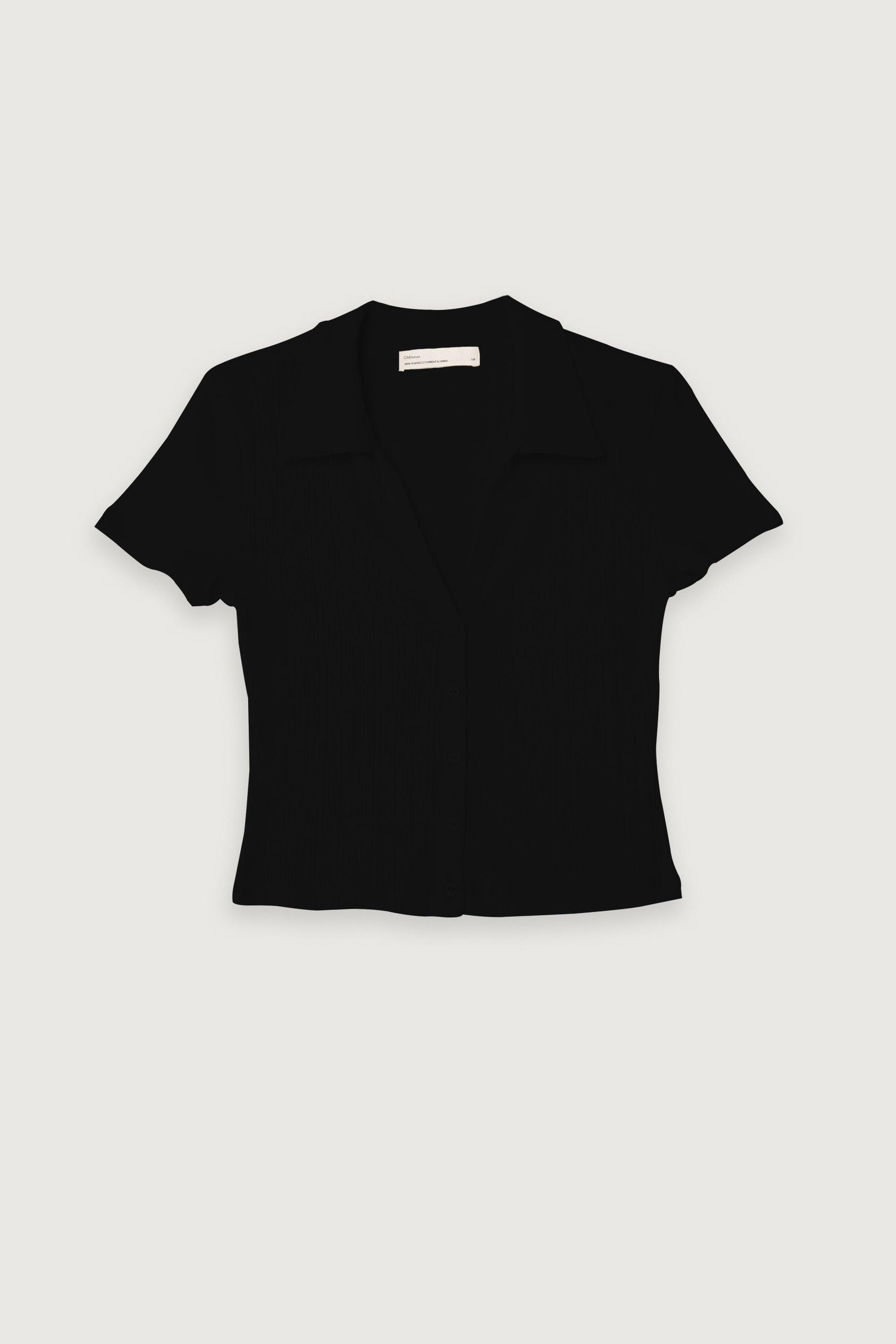 COLLARED BUTTON FRONT TOP by OAK + FORT
