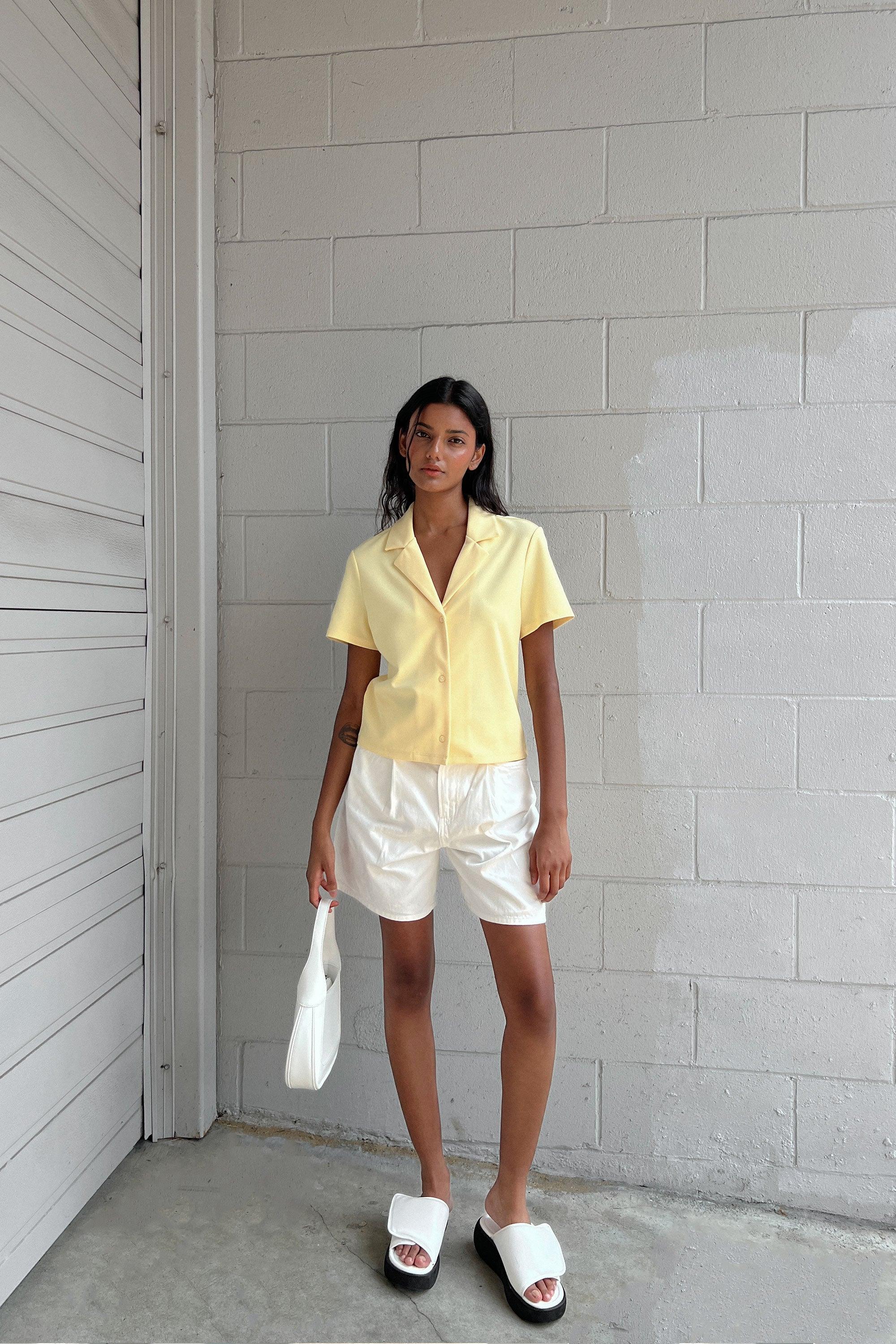 COLLARED BUTTON UP SHORT SLEEVE SHIRT by OAK + FORT