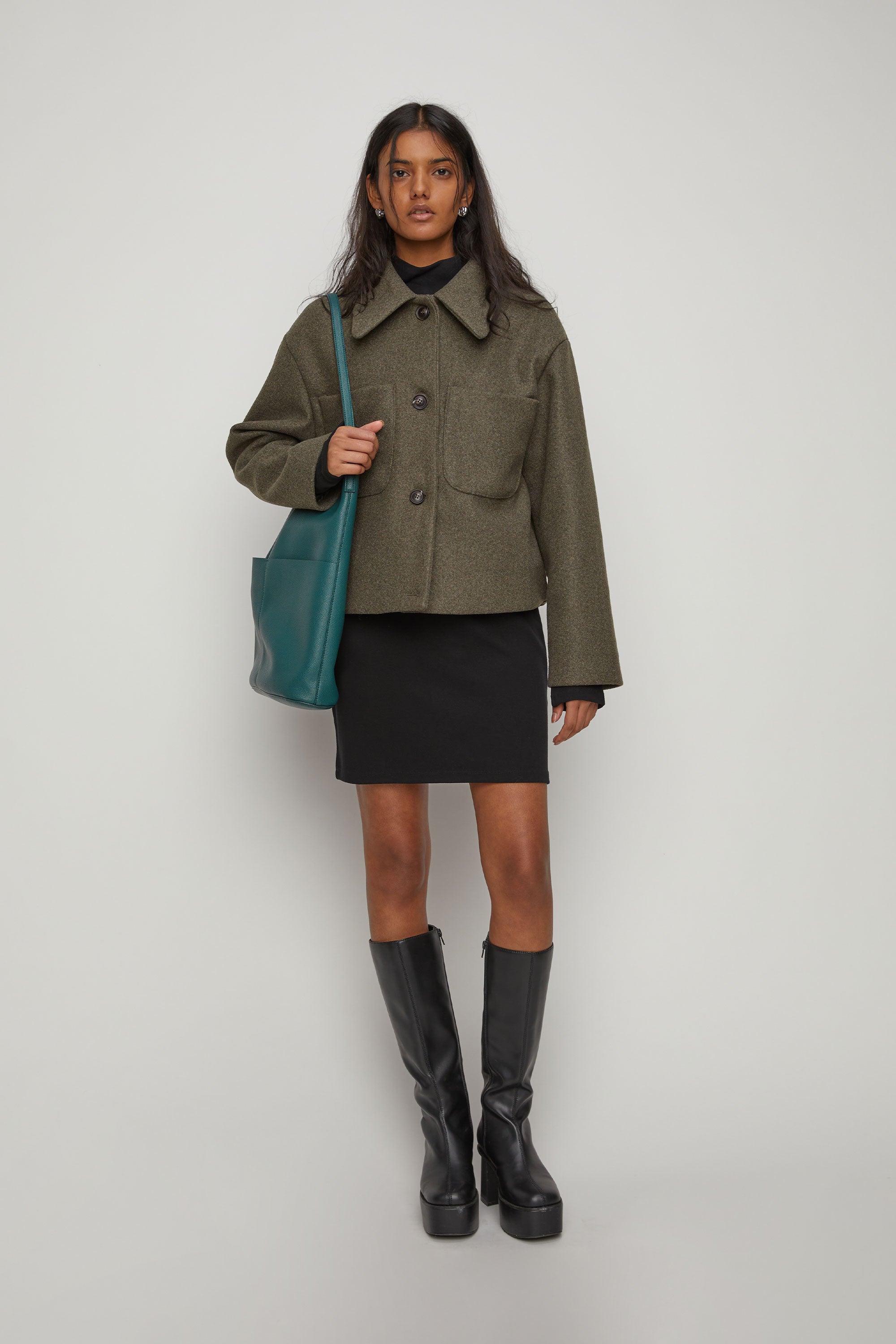 COLLARED SHORT JACKET by OAK + FORT