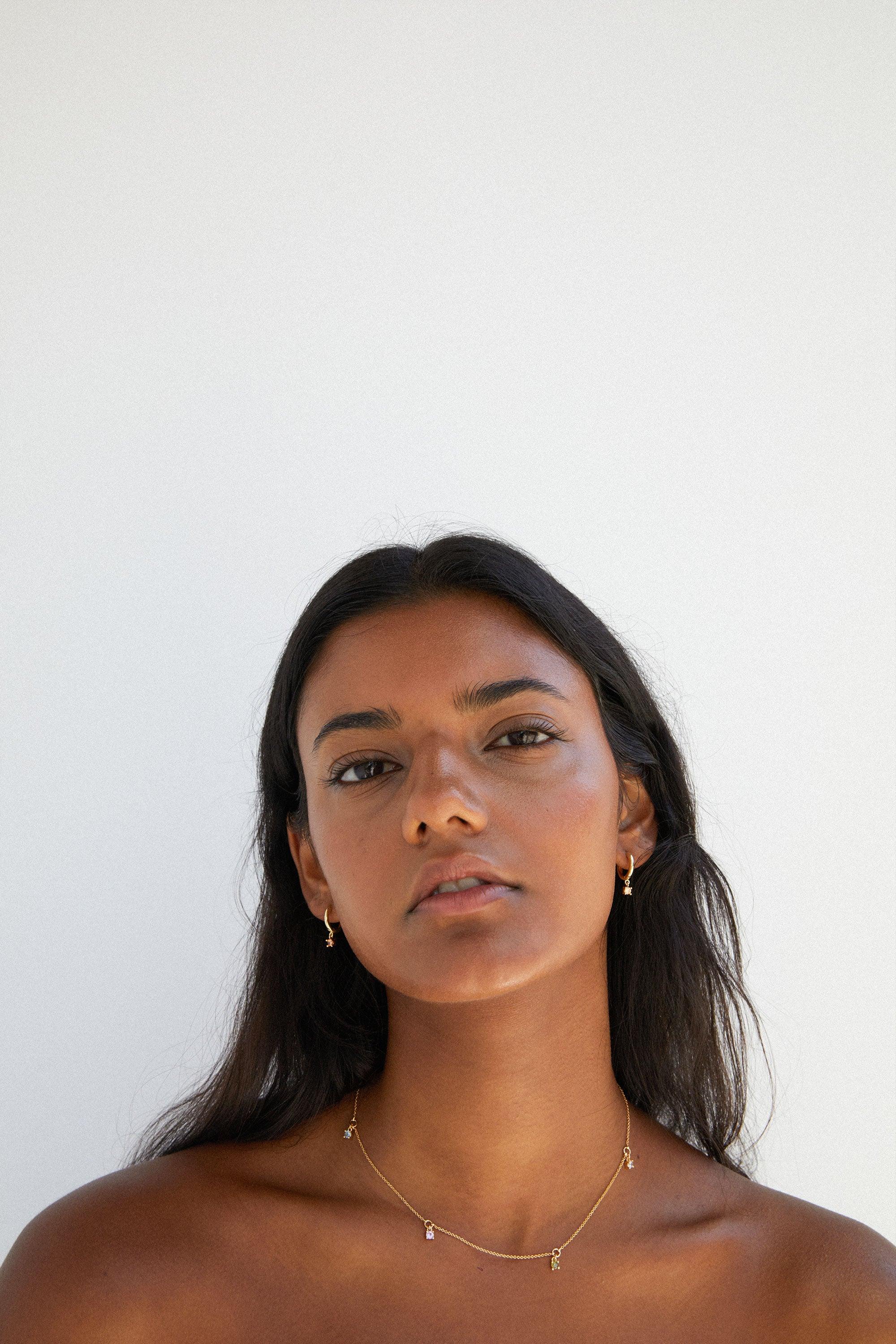 COLOURED ZIRCONIA NECKLACE by OAK + FORT