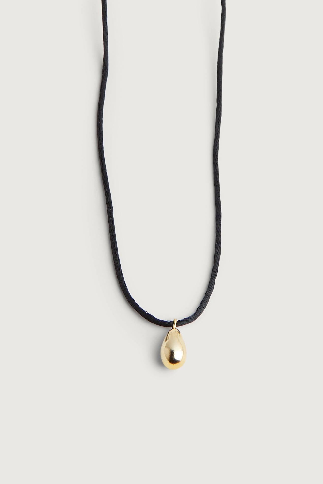 CORD NECKLACE WITH BUBBLE DROP by OAK + FORT
