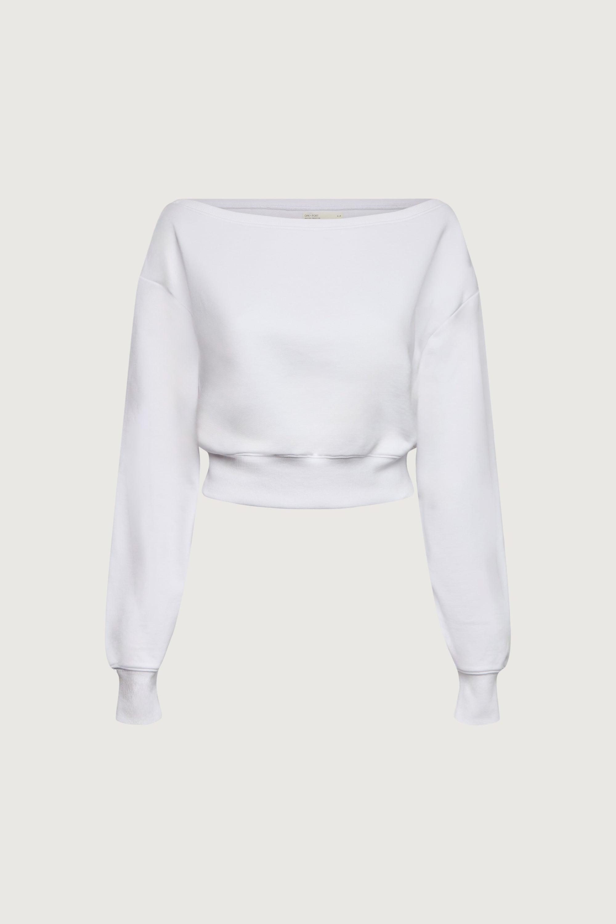 COTTON FRENCH TERRY CROPPED SWEAT-SHIRT by OAK + FORT