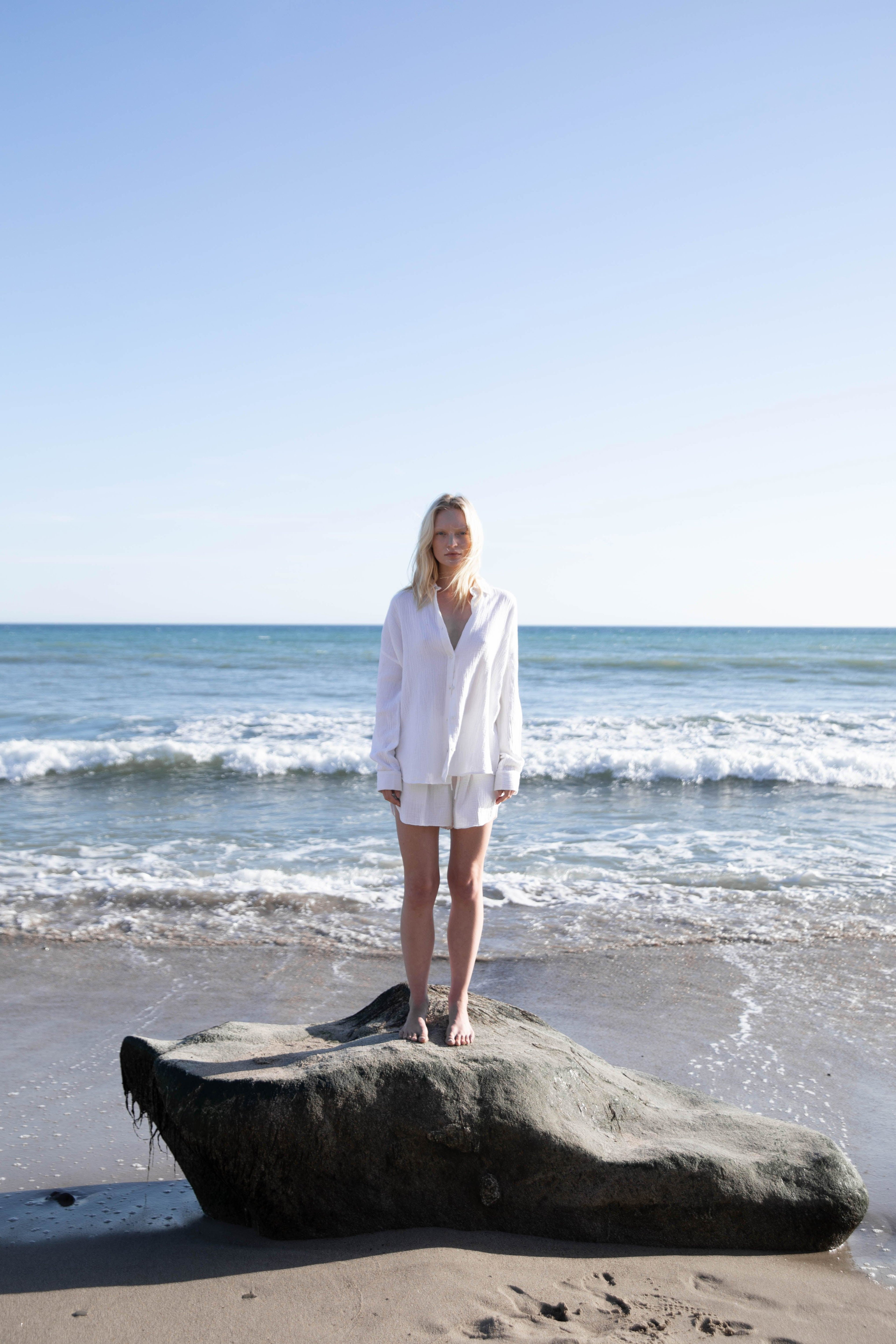 COTTON GAUZE SHORT by OAK + FORT