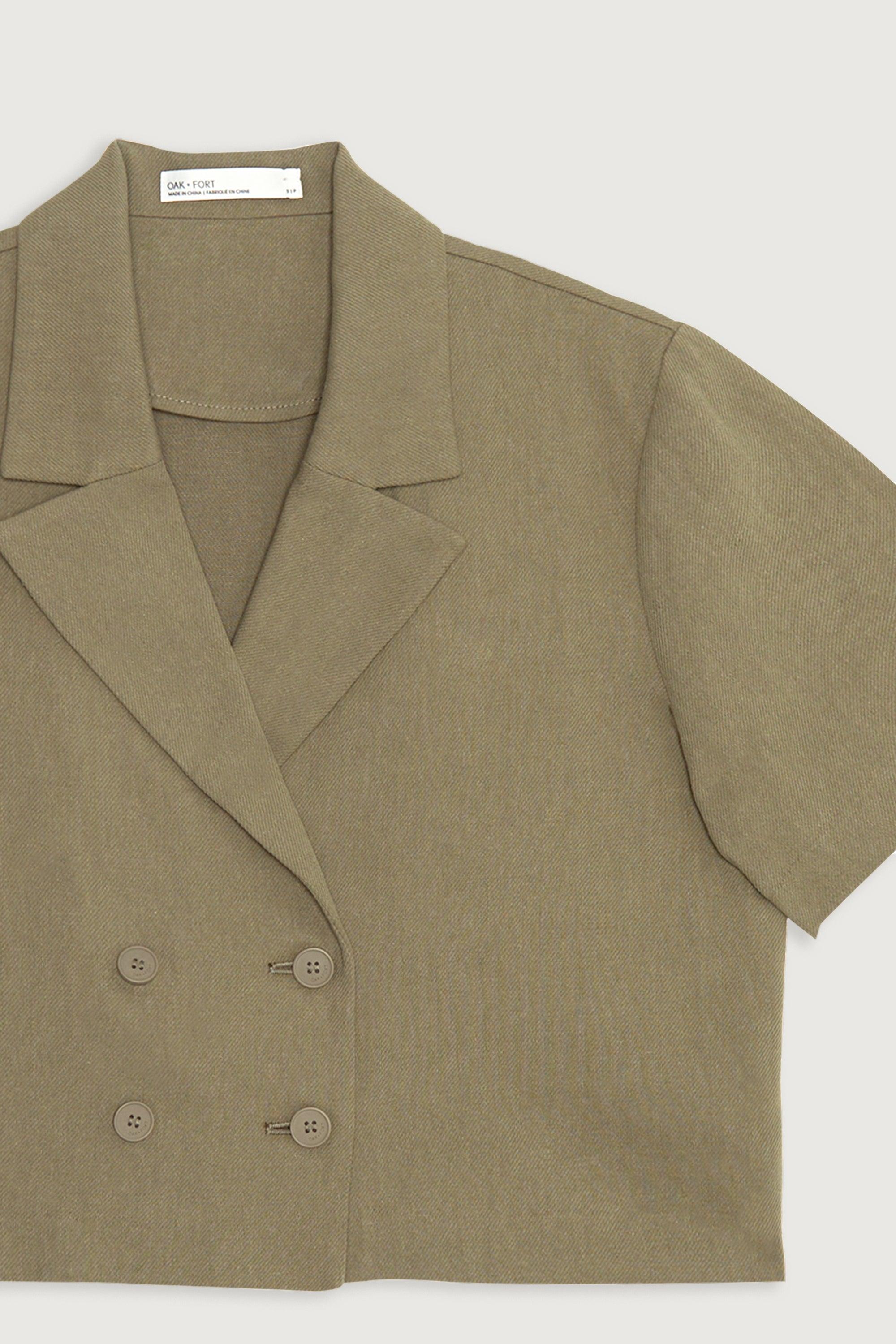 COTTON LINEN WOVEN TOP by OAK + FORT