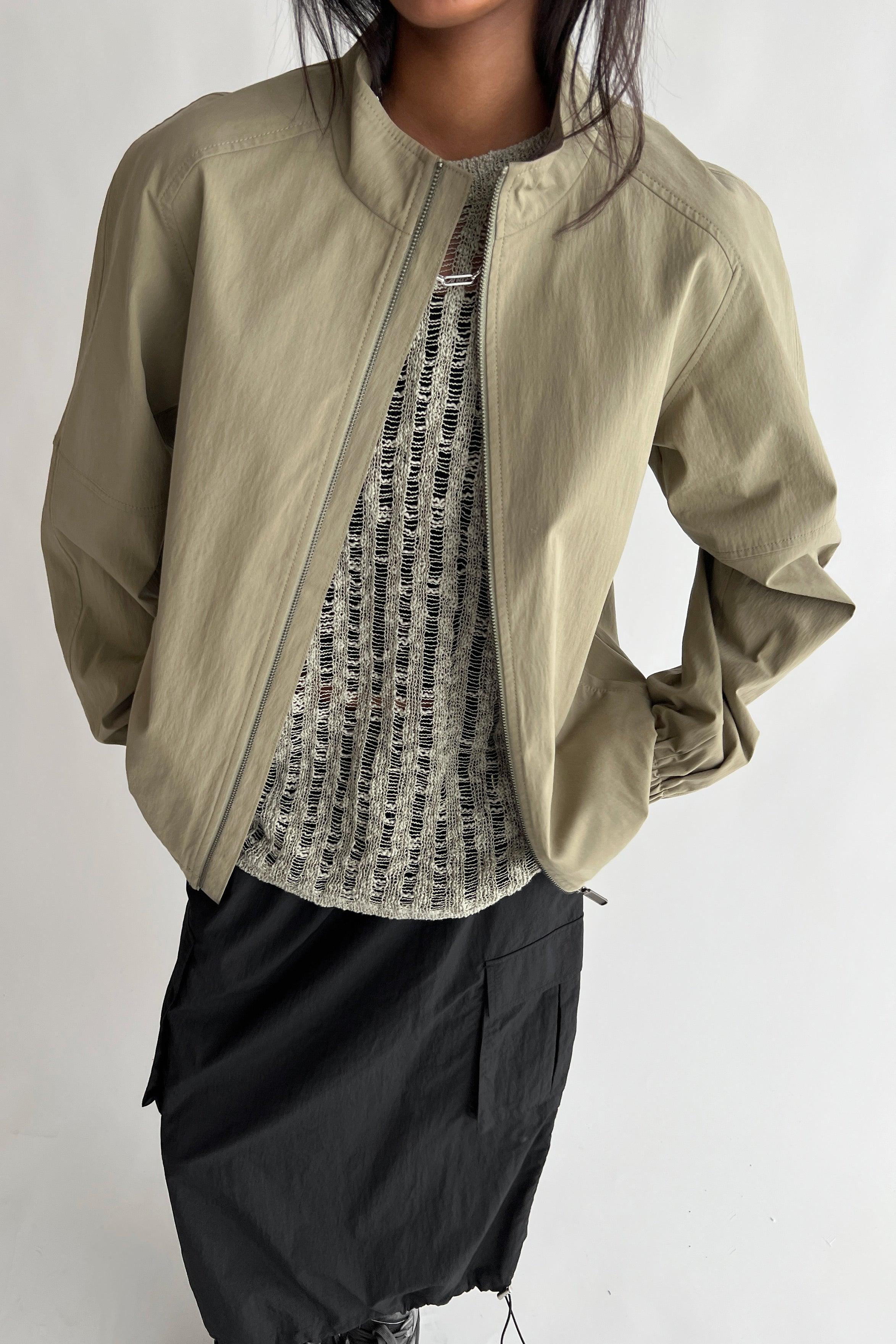 COTTON NYLON COACH JACKET by OAK + FORT