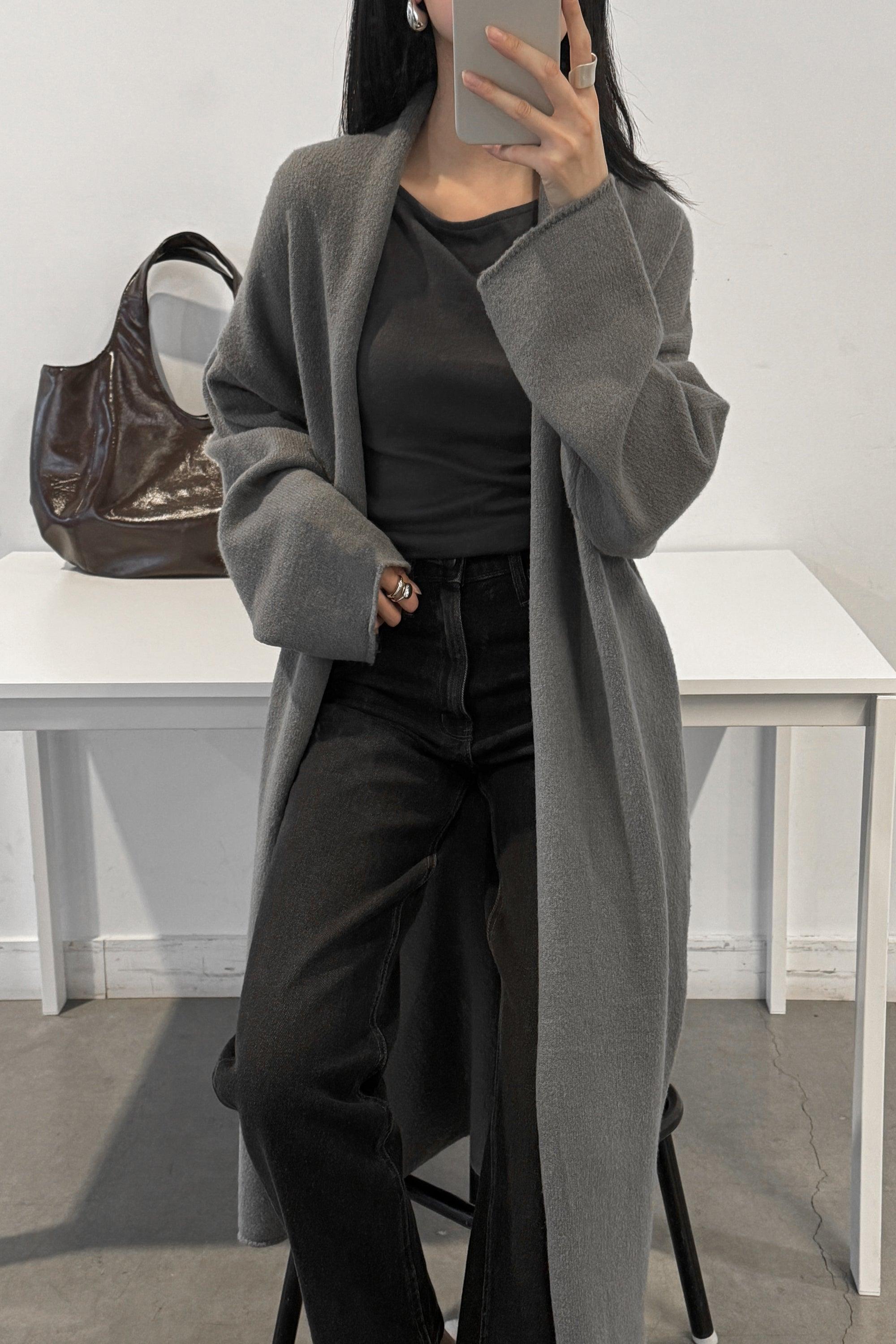 COZY LONG OPEN FRONT CARDIGAN by OAK + FORT