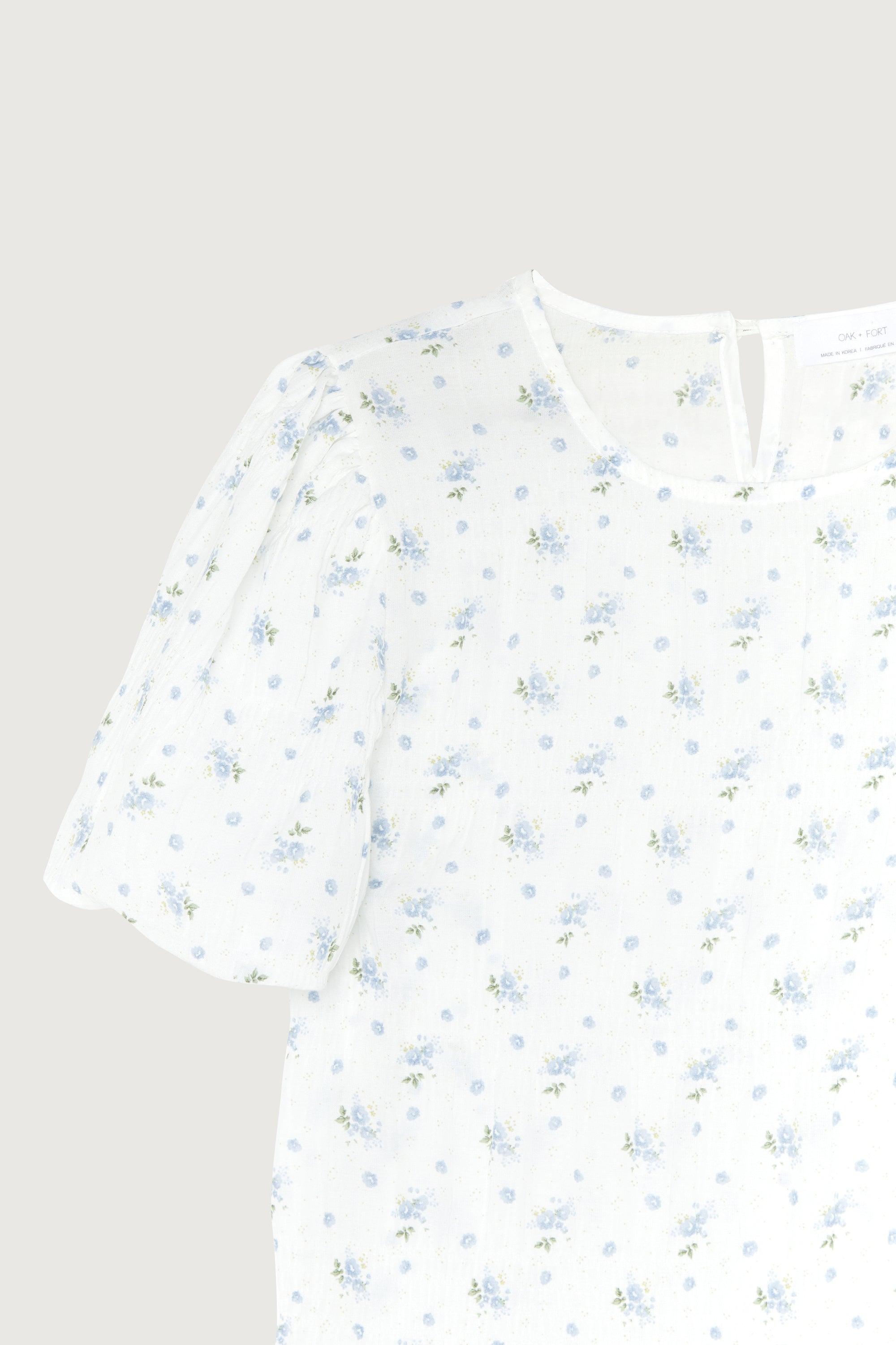 CRINKLED FLORAL TOP by OAK + FORT