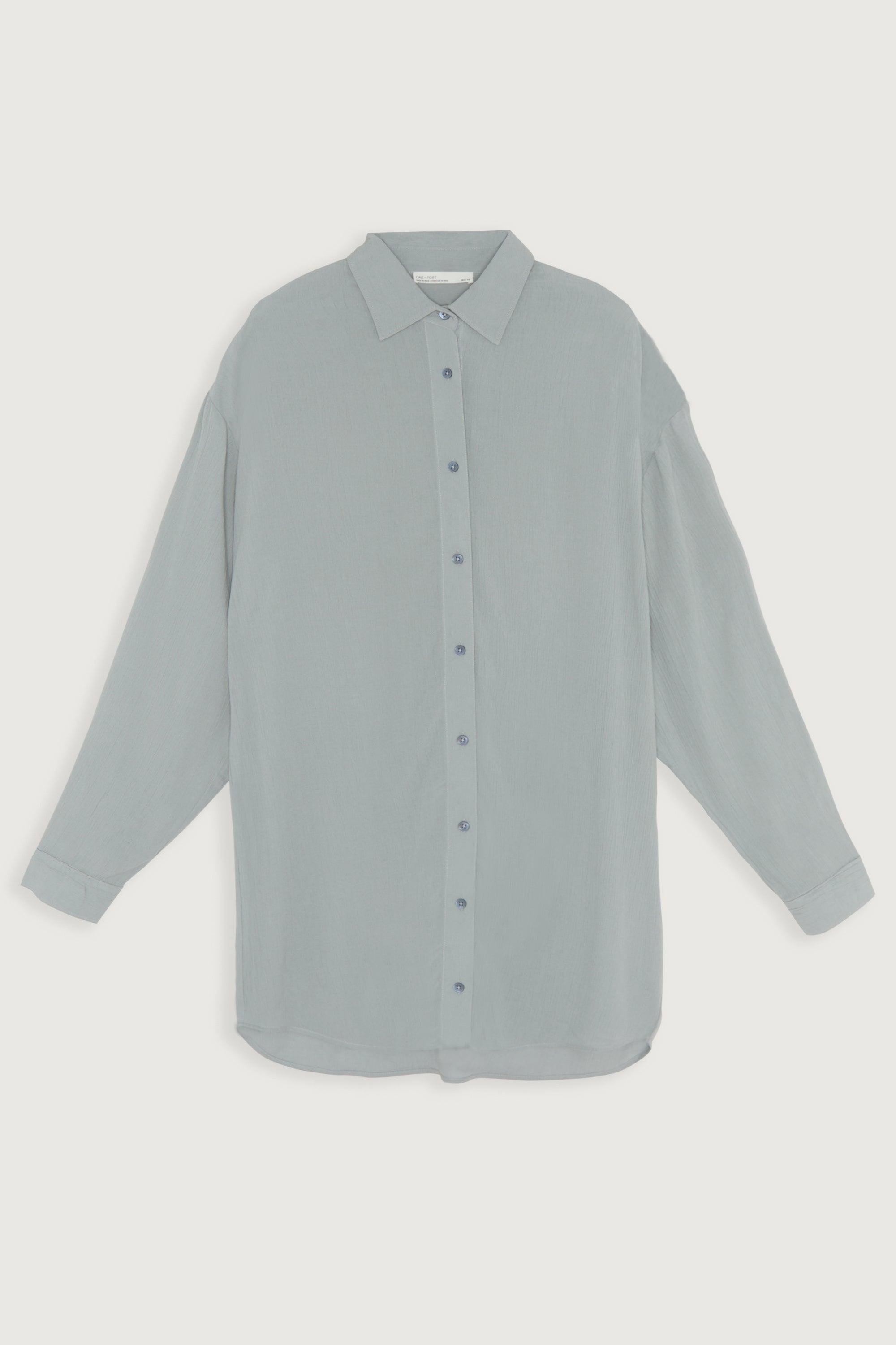 CRINKLED MID-LENGTH SHIRT by OAK + FORT
