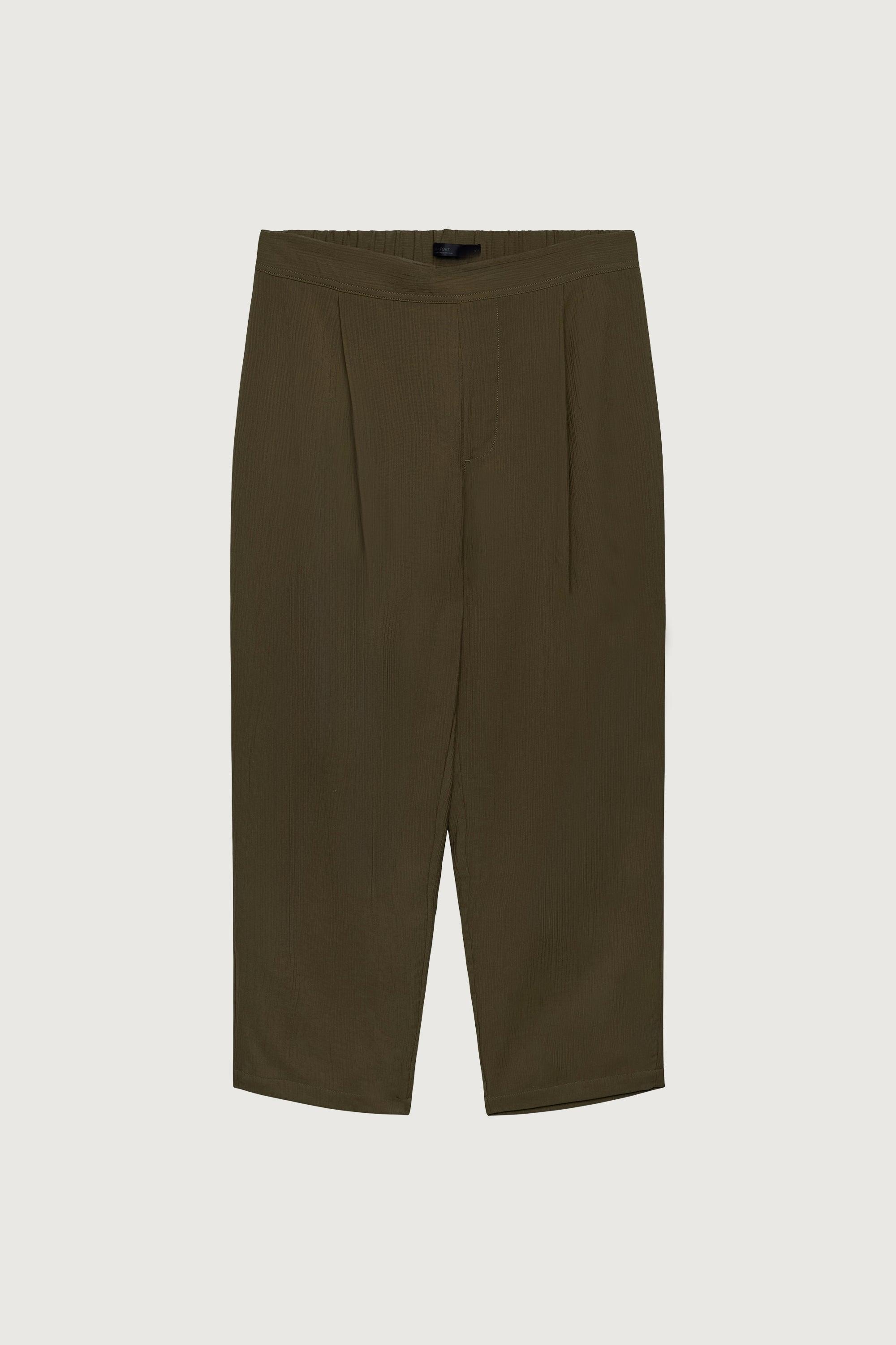 CRINKLED PLEATED TROUSER by OAK + FORT