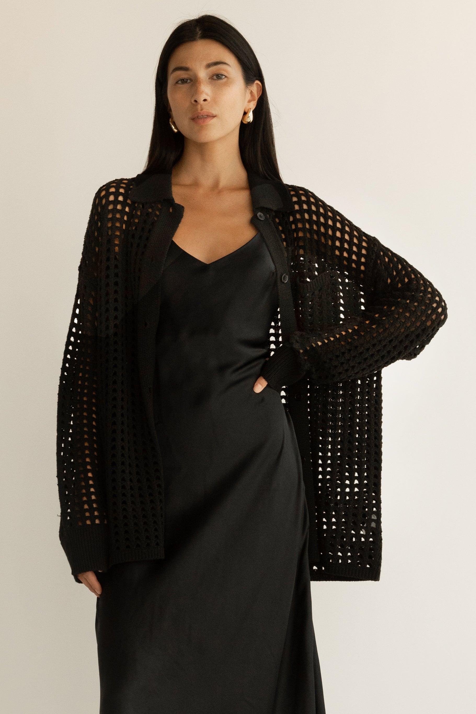 CROCHET COLLARED COVERUP by OAK + FORT