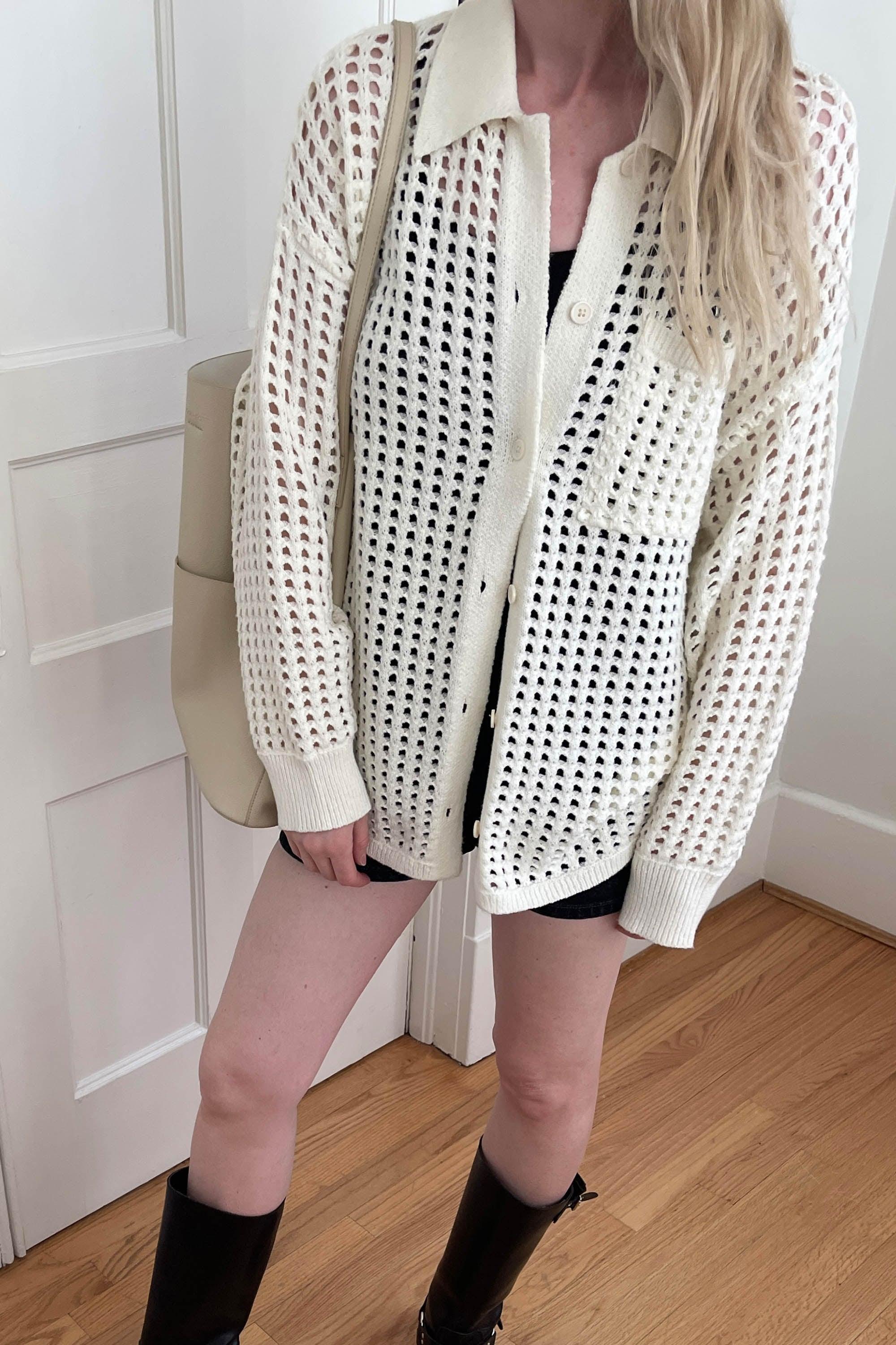 CROCHET COLLARED COVERUP by OAK + FORT